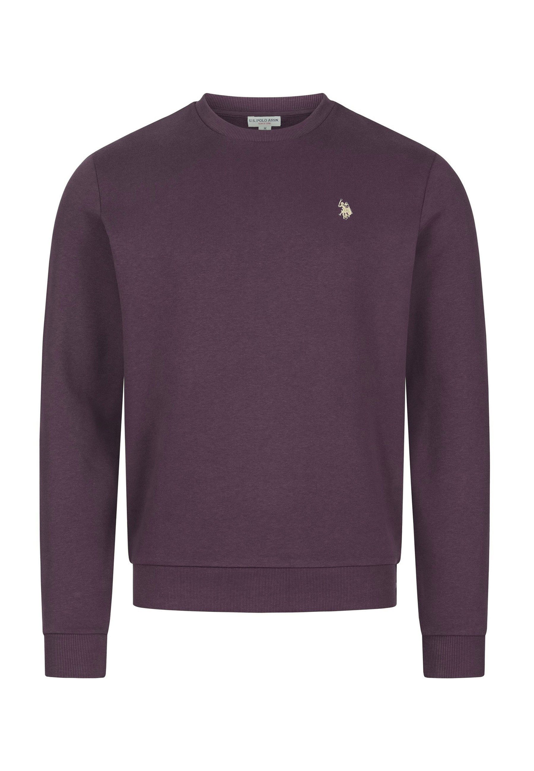 U.S. Polo Assn. Rundhalspullover USJaxxon – Herren Sweatshirt mit Rundhalsausschnitt Weiche Baumwollmischung, formstabil und mit Logo-Stickerei