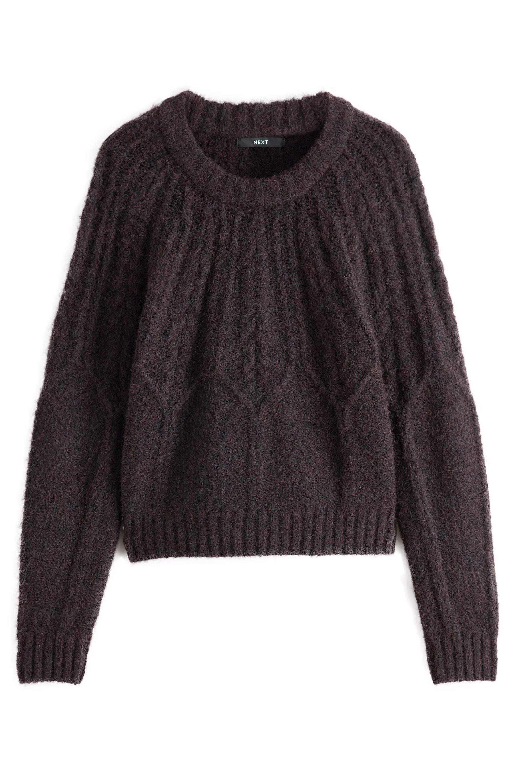 Next Rundhalspullover Pullover mit Zopfstrickmuster, Rundhalsausschnitt (1- günstig online kaufen