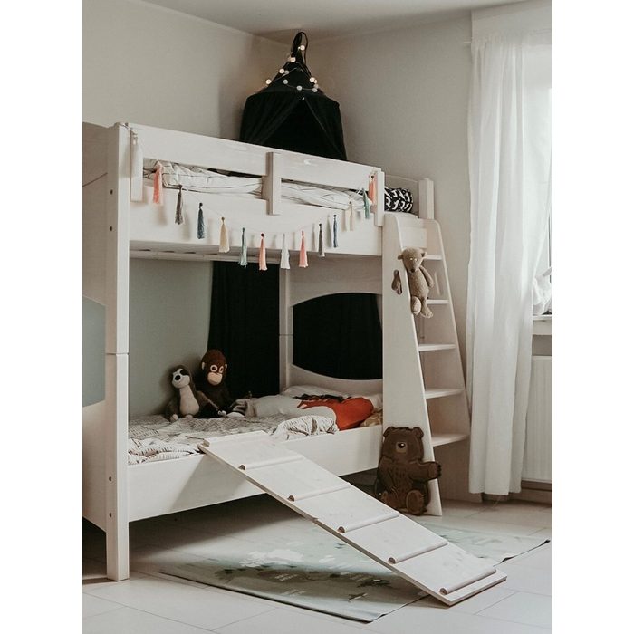 BioKinder - Das gesunde Kinderzimmer Etagenbett Noah 90x200 cm mit 2 Roll-Lattenrosten