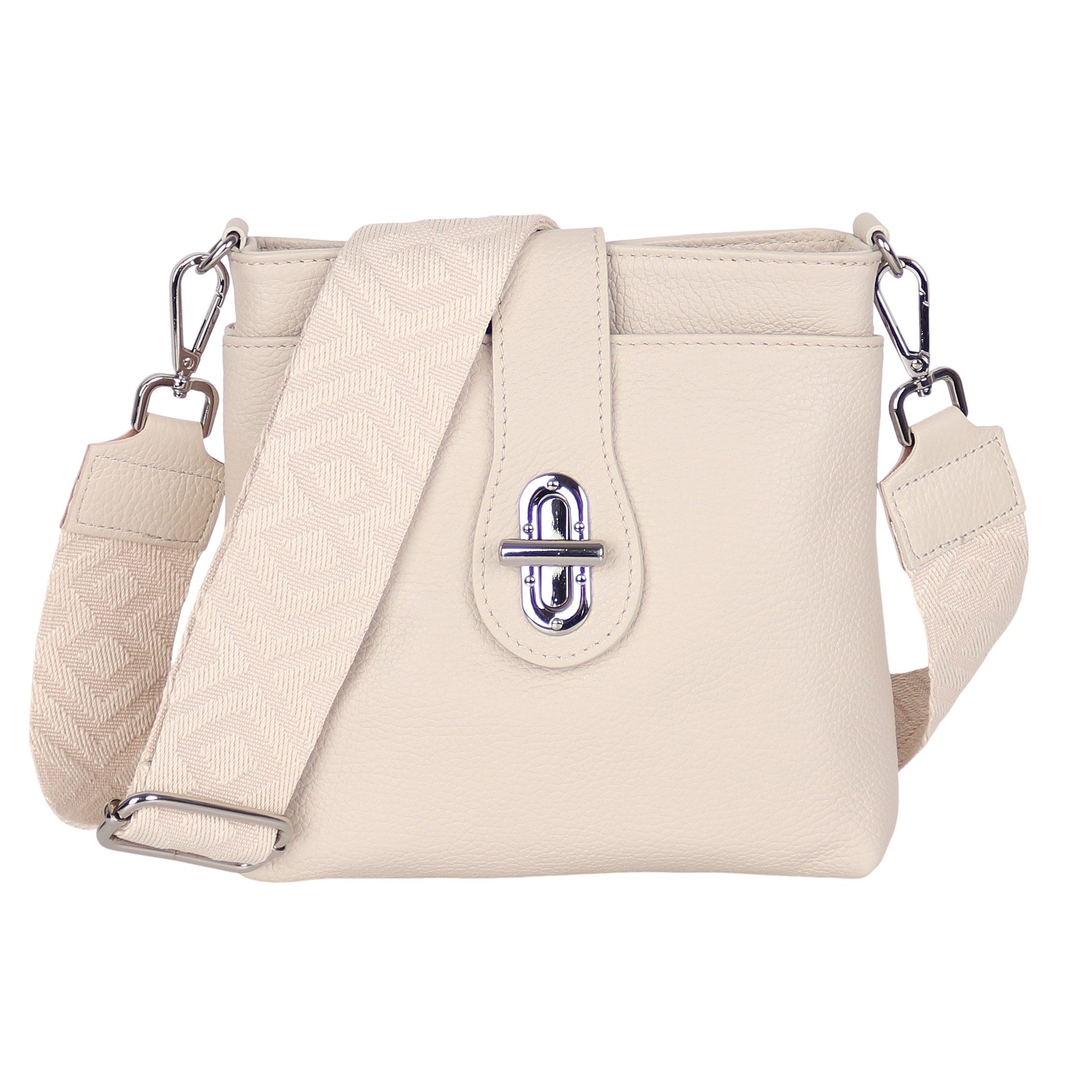 Umhängetasche Damen Crossbody Bag, Echtleder Made In Italy