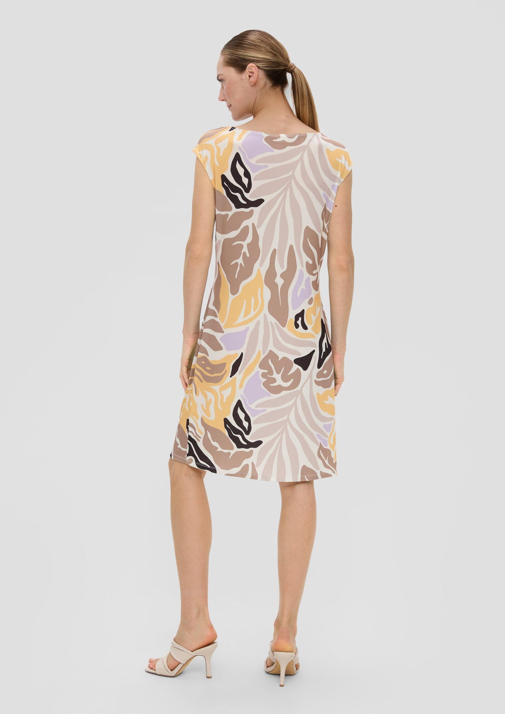 s.Oliver Minikleid Kleid Ärmelloses Jersey-Kleid mit Knoten-Detail