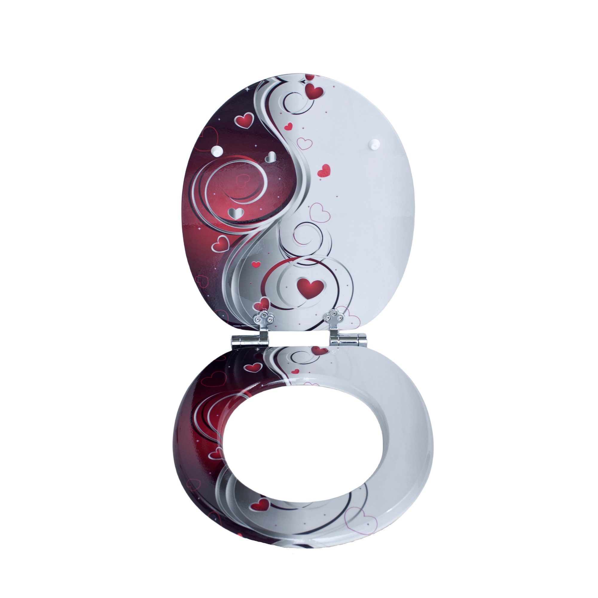 SINOBATH WC-Sitz WC-Sitz mit Absenkautomatik,MDF Holzkern,Toilettensitz