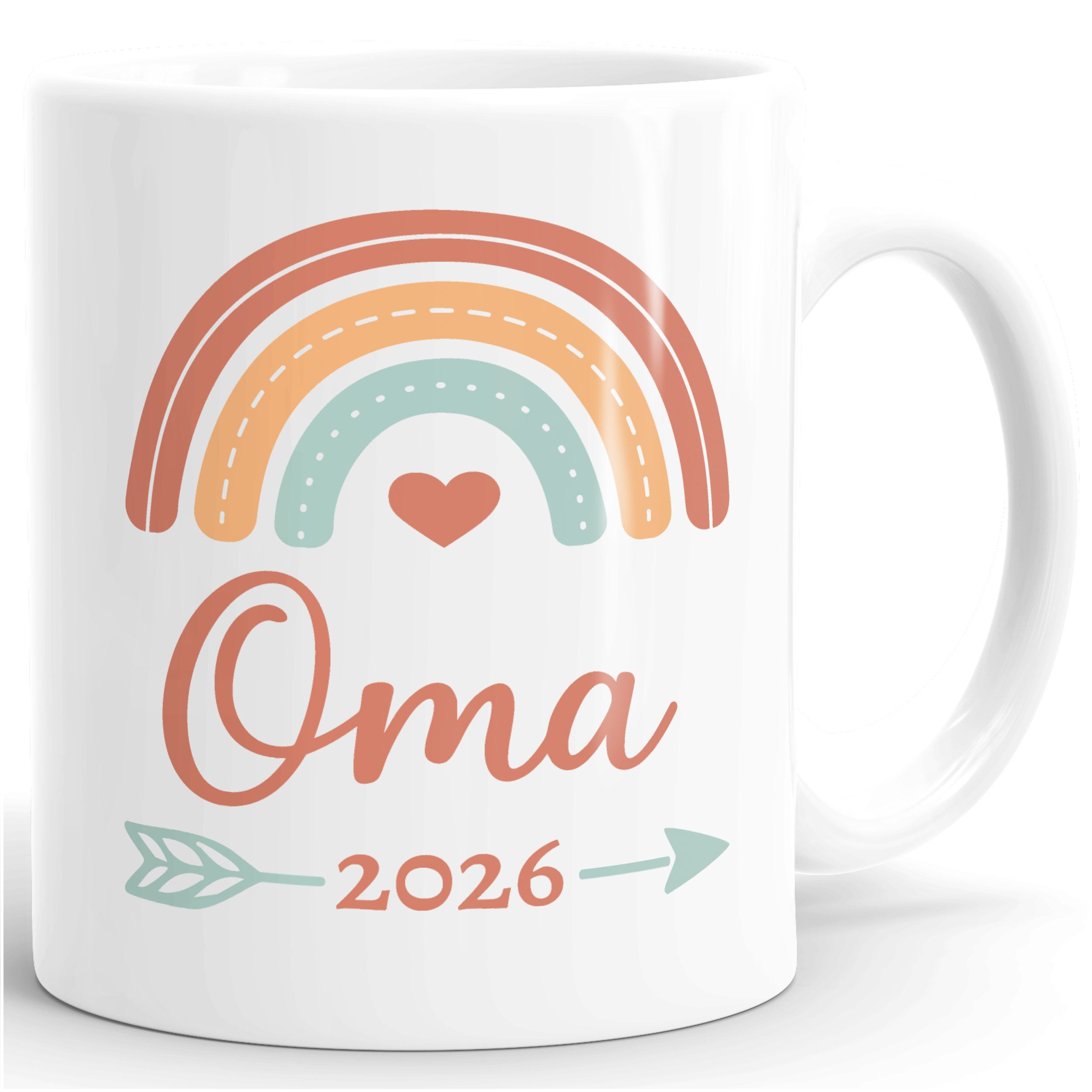 SpecialMe Tasse Tasse Babynews Schwangerschaft verkünden 2026 - Regenbogen Design -, Keramik