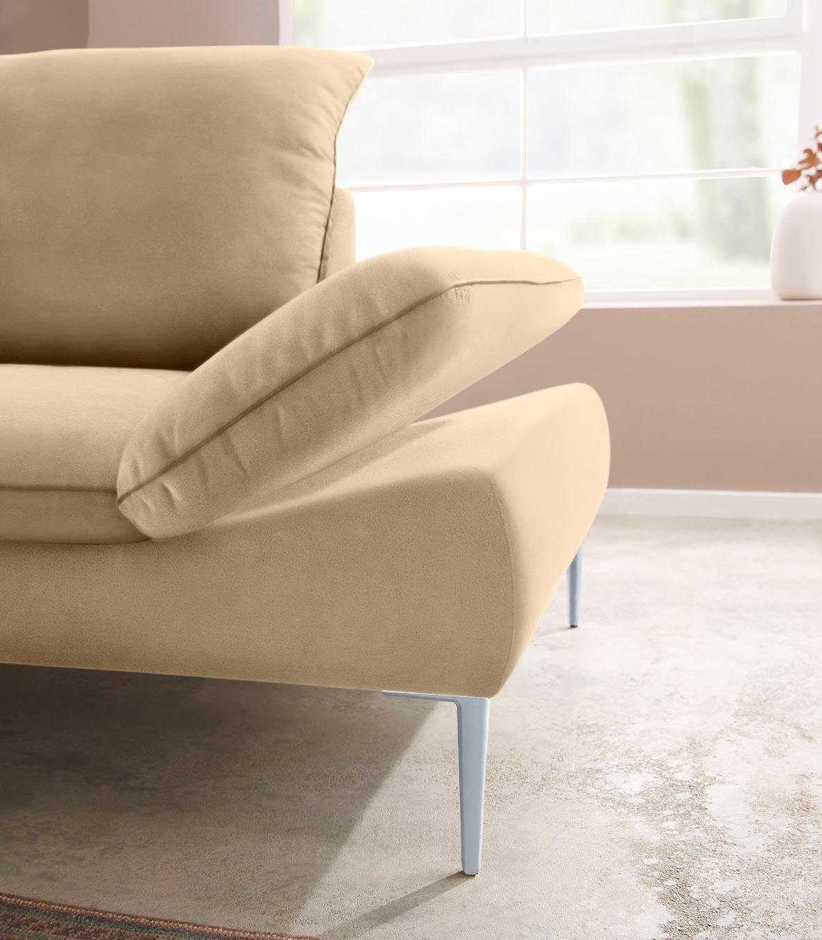 W.SCHILLIG Ecksofa enjoy&MORE, mit tollem Sitzkomfort, elegant und bequem, L-Form, mit Sitztiefenverstellung, Füße silber matt, Breite 294 cm