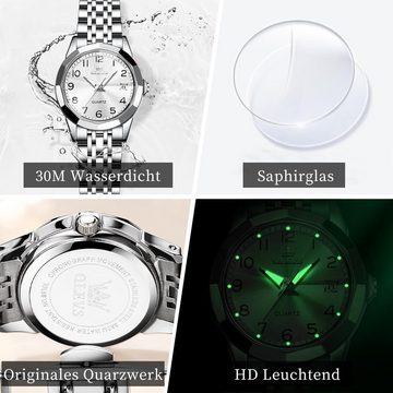 OLEVS Digitalzifferblatt Watch, Elegante mit Hochwertige Zeitlose Stilvoll und Wasserdicht Präzision