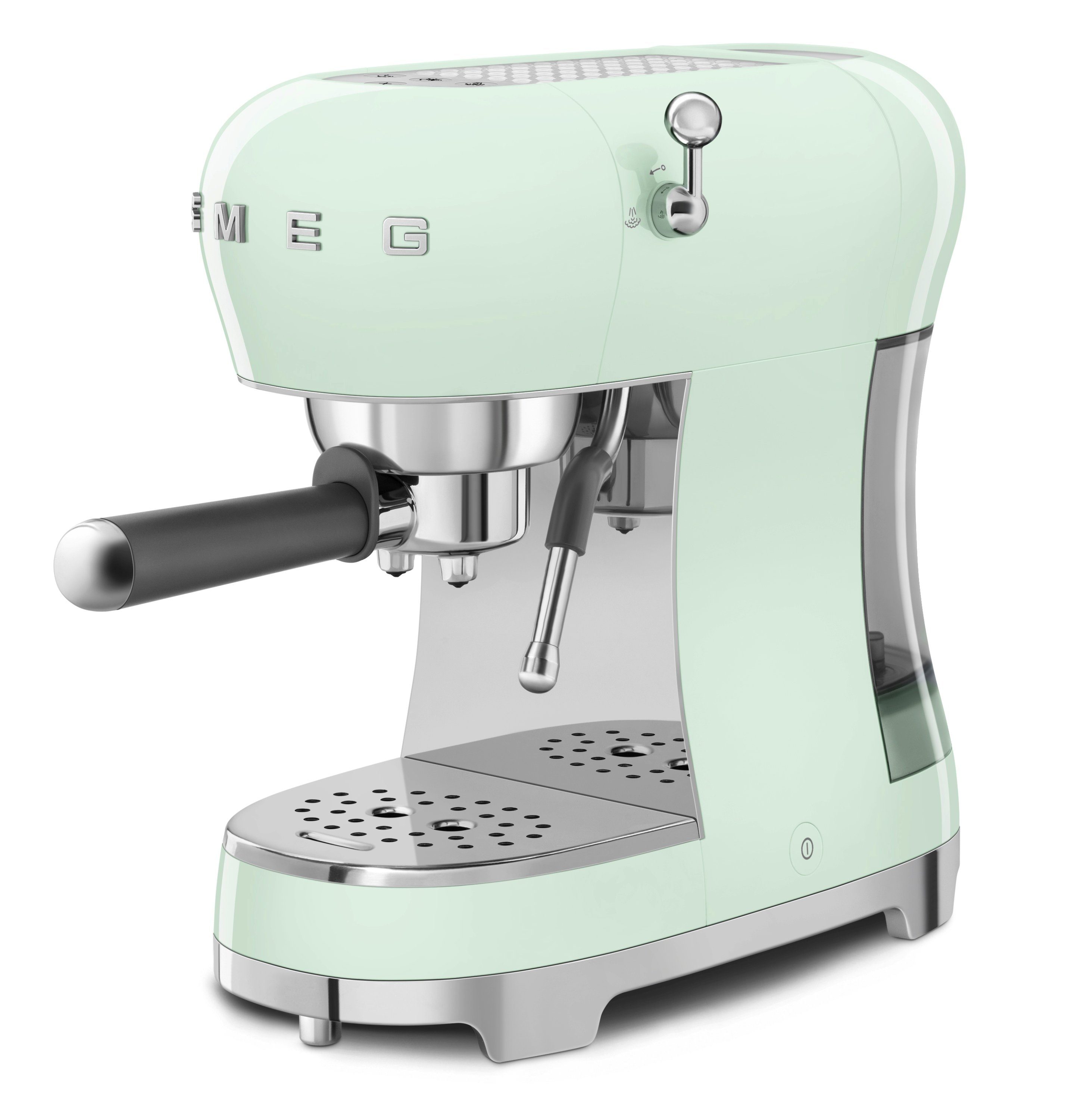 Smeg Espressomaschine ECF02PGEU, SMEG Espressomaschine mit Siebträger  Kaffeemaschine Pastellgrün ECF02PGEU