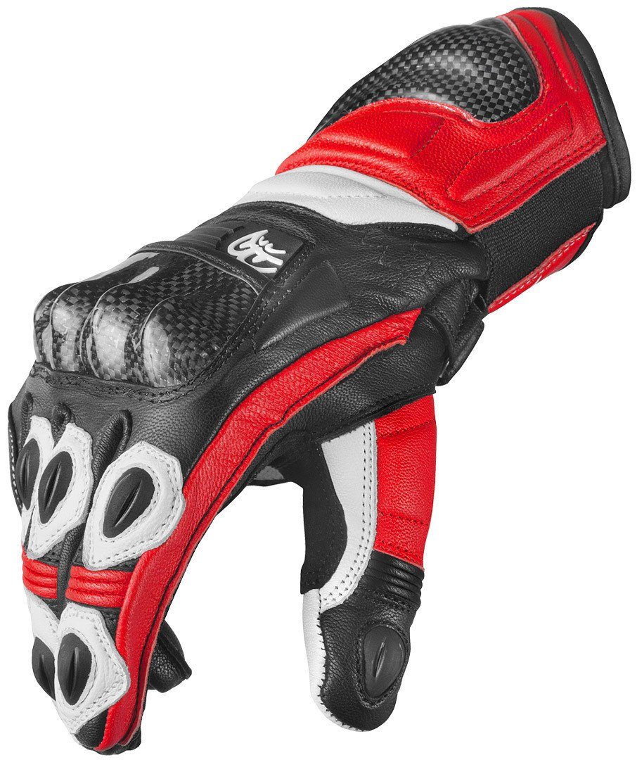 Motorradhandschuhe Berik Black/White/Red Pro TX-1 Motorradhandschuhe