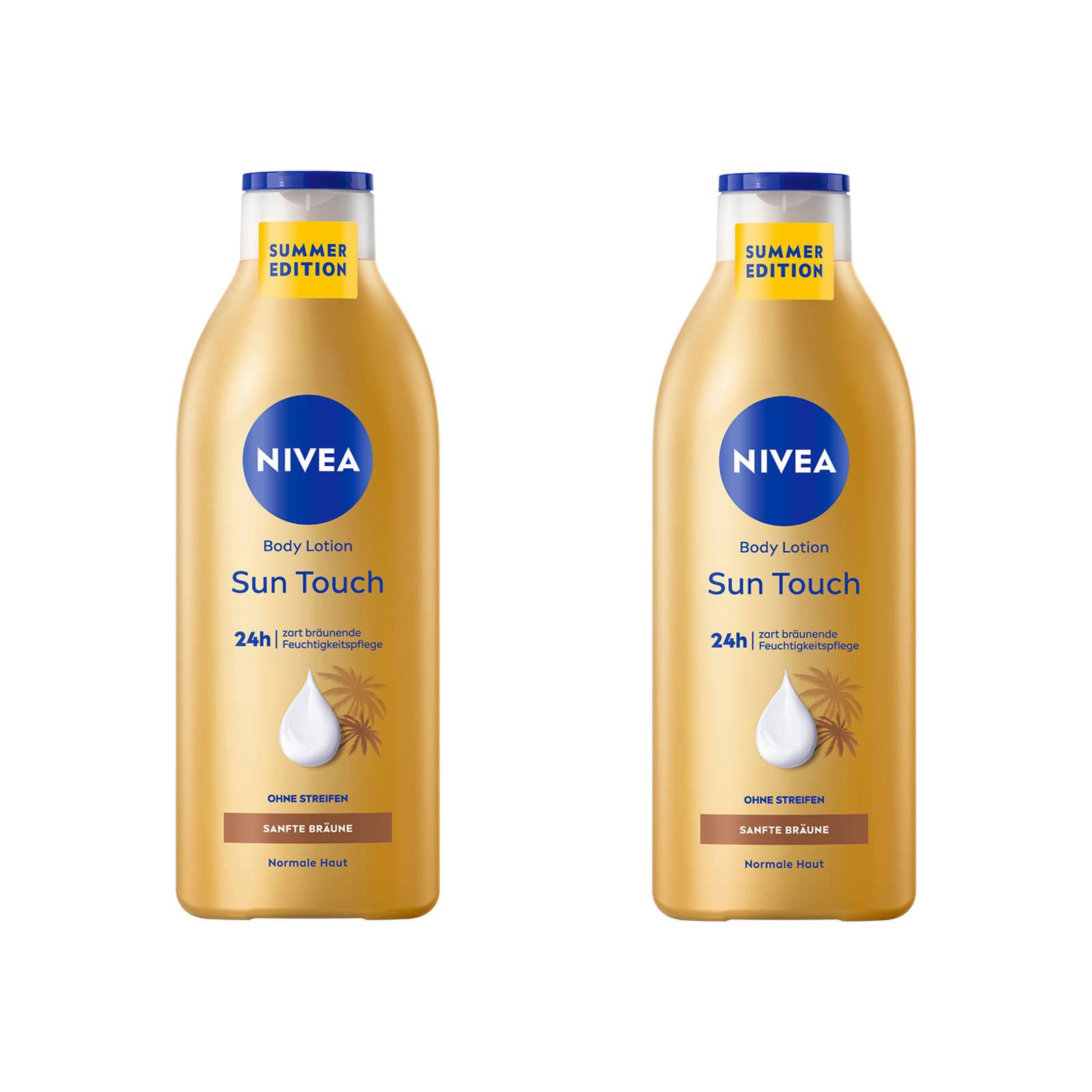Nivea Sun Bodylotion Touch sanfte Bräune 24h Feuchtigkeitspflege Set, 24h zart bräunende Feuchtigkeitspflege