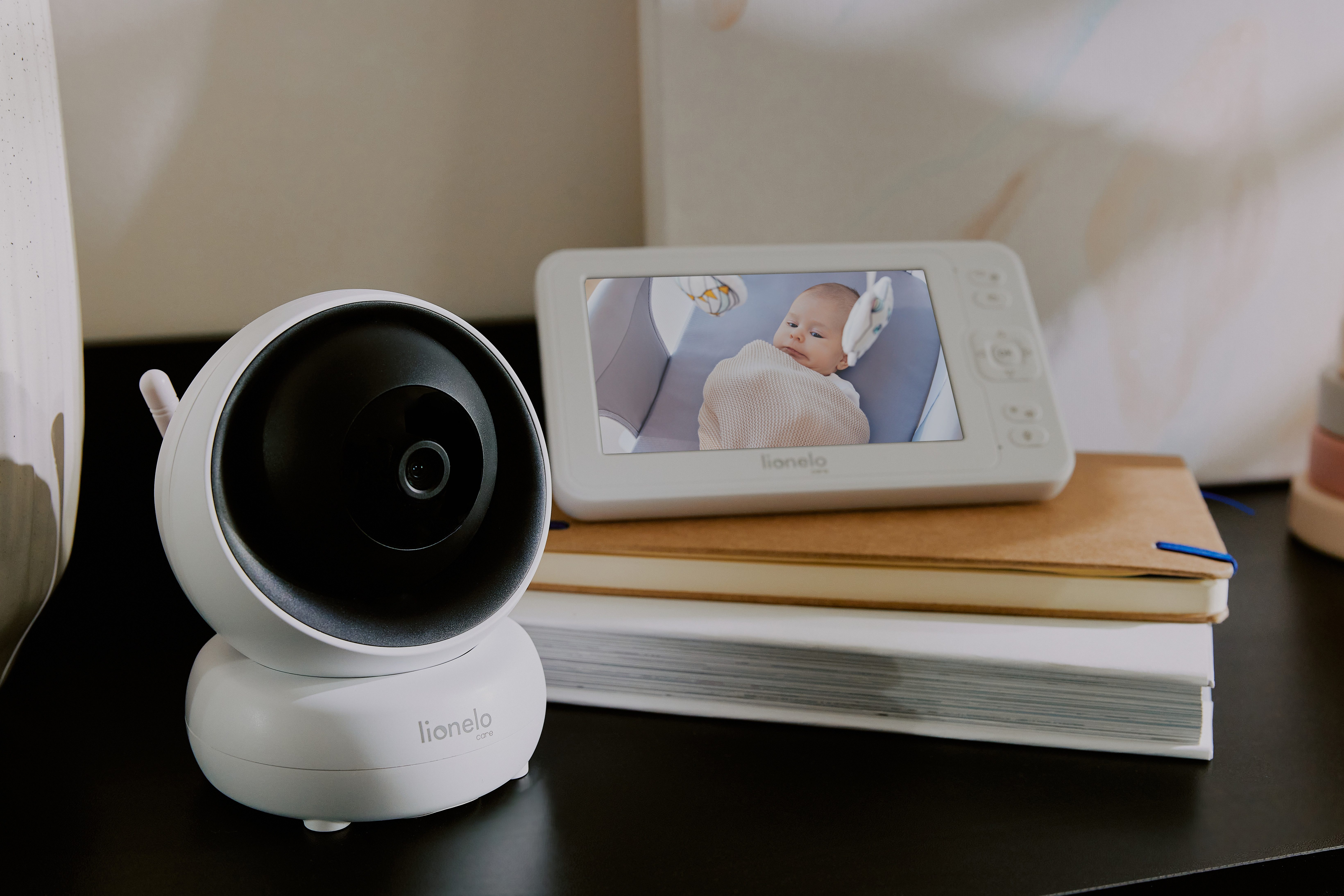 lionelo Video-Babyphone BABYLINE 8.3, Set, Set, Beste Kamera 5", 360-Grad, 3600 mAh, Intelligente Funktionen