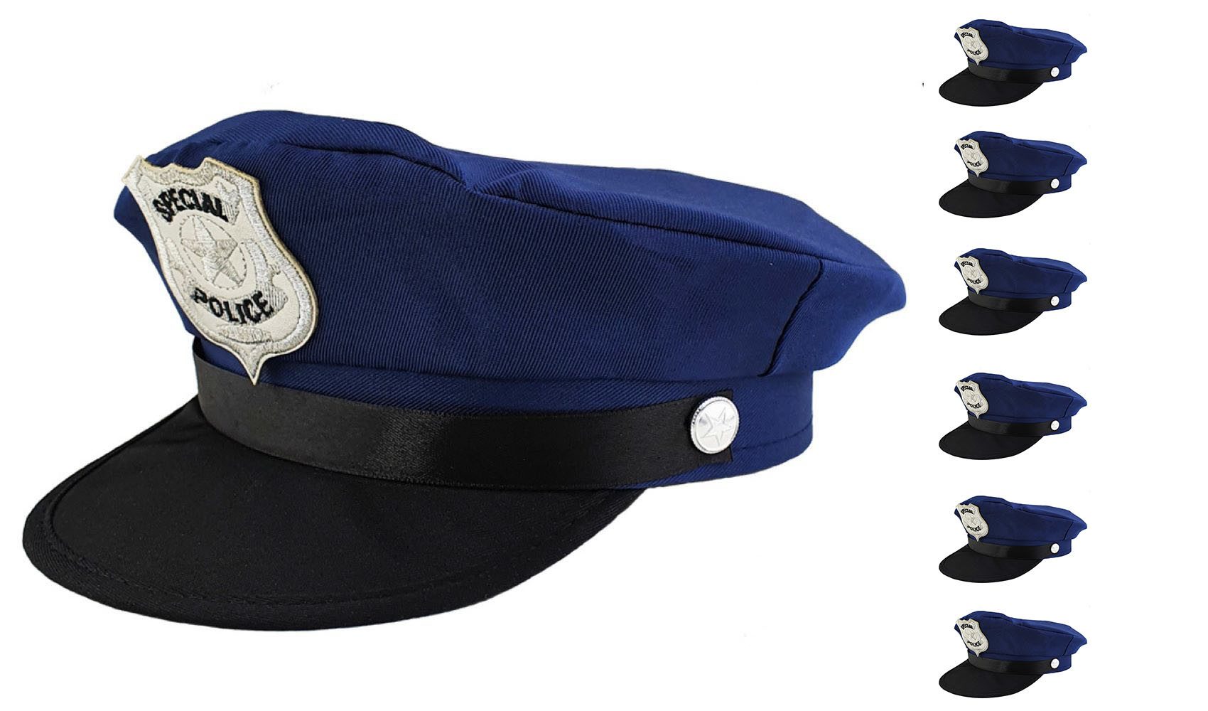 Das Kostümland Kostüm 10er Set Kinder Police Polizei Mütze, Blau