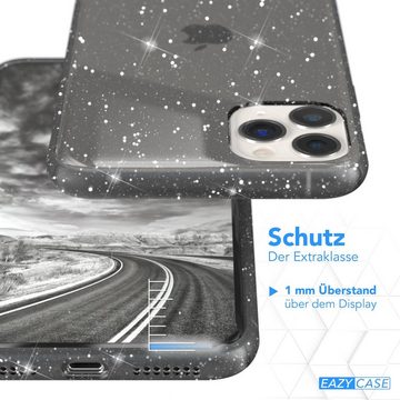 EAZY CASE Handyhülle Glitter Case für Apple iPhone 11 Pro Max 6,5 Zoll, Glitzerhülle Transparent Bumper Case Handycase Glossy Grau Anthrazit