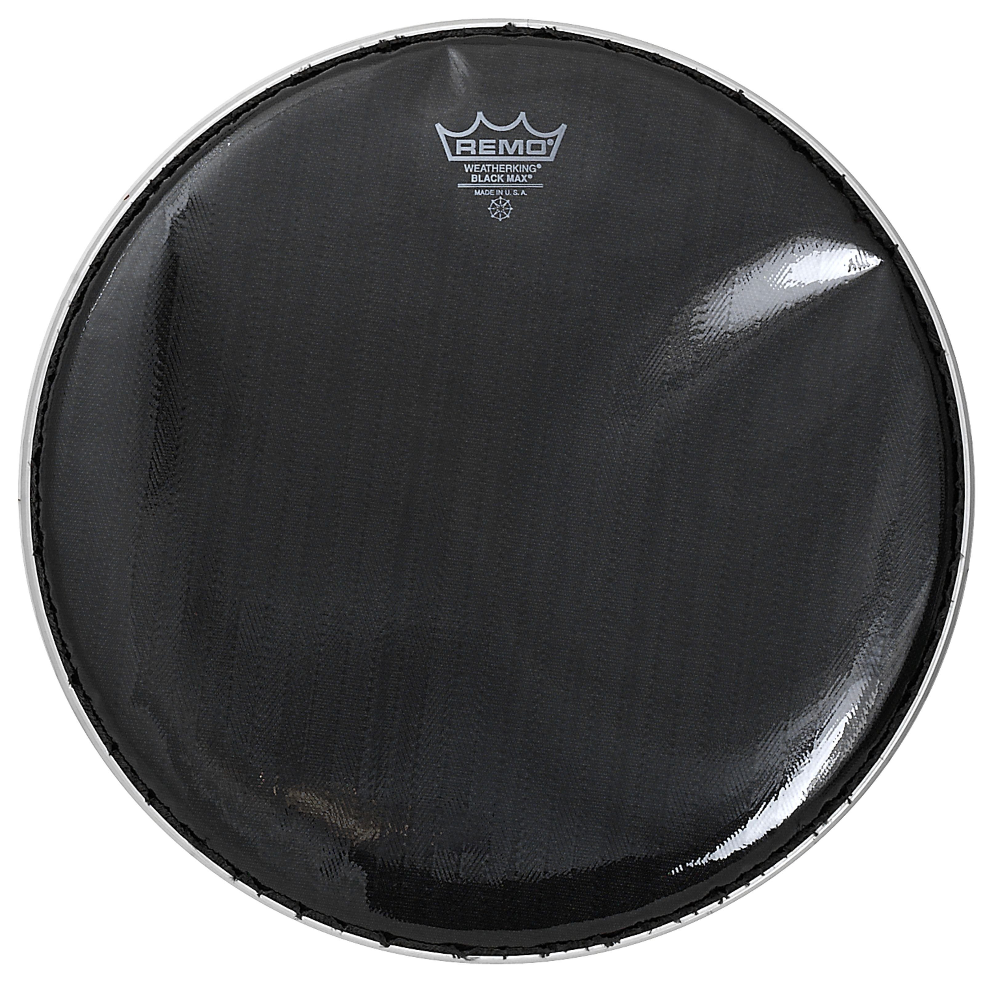 Remo Snare Drum, Black Max Ebony, 14", Marching Snare Batter