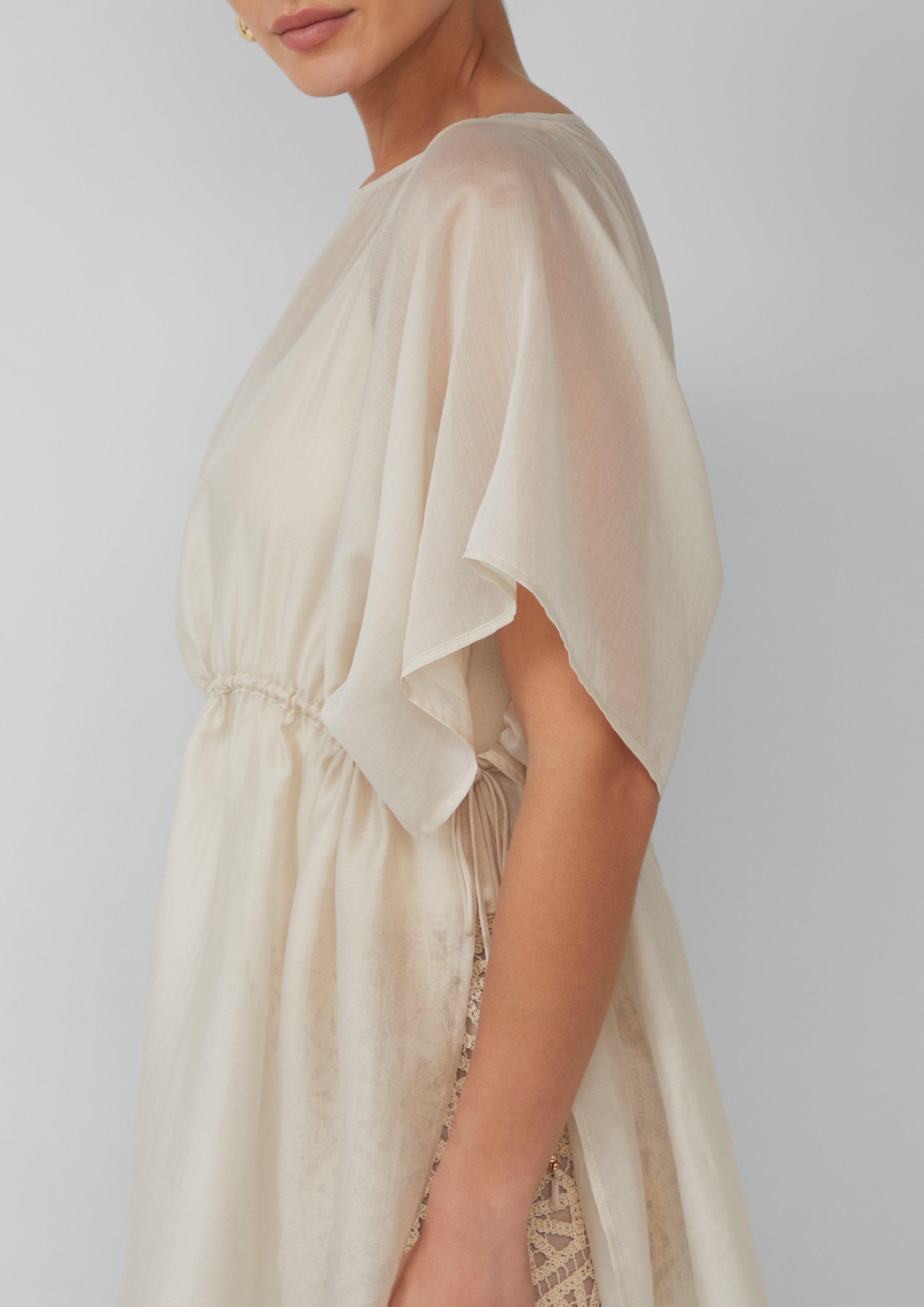 s.Oliver BLACK LABEL Langarmbluse Semitransparenter Kaftan günstig online kaufen