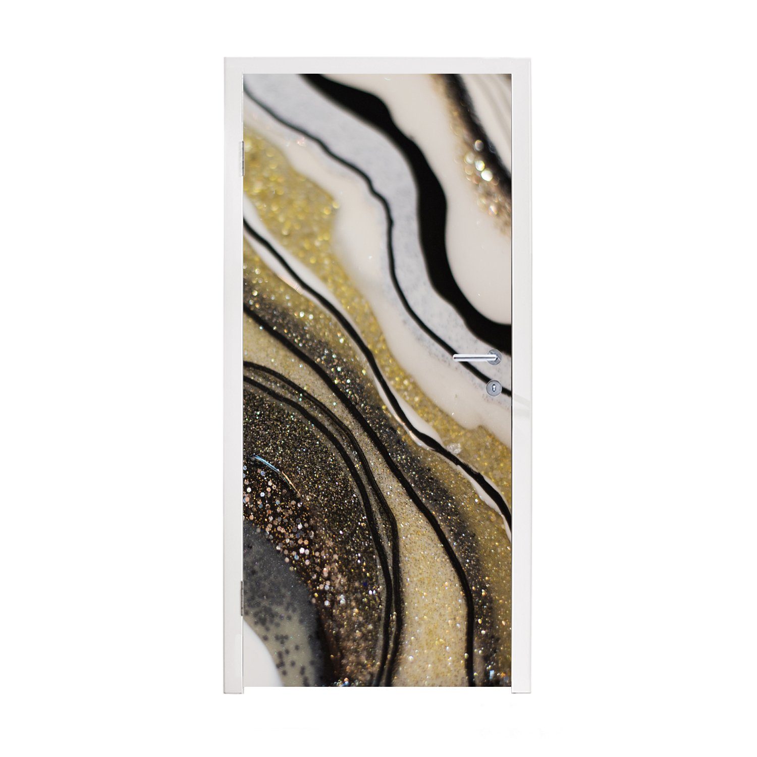 MuchoWow Türtapete Edelstein - Abstrakt - Marmor - Natur, Matt, bedruckt, (1 St), Fototapete für Tür, Türaufkleber, 75x205 cm