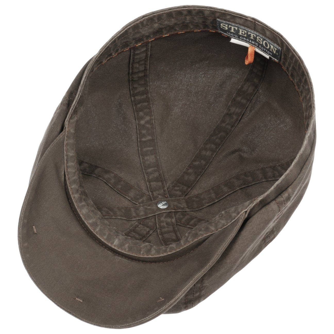 Schirm dunkelbraun mit (1-St) Balloncap Flat Stetson Cap