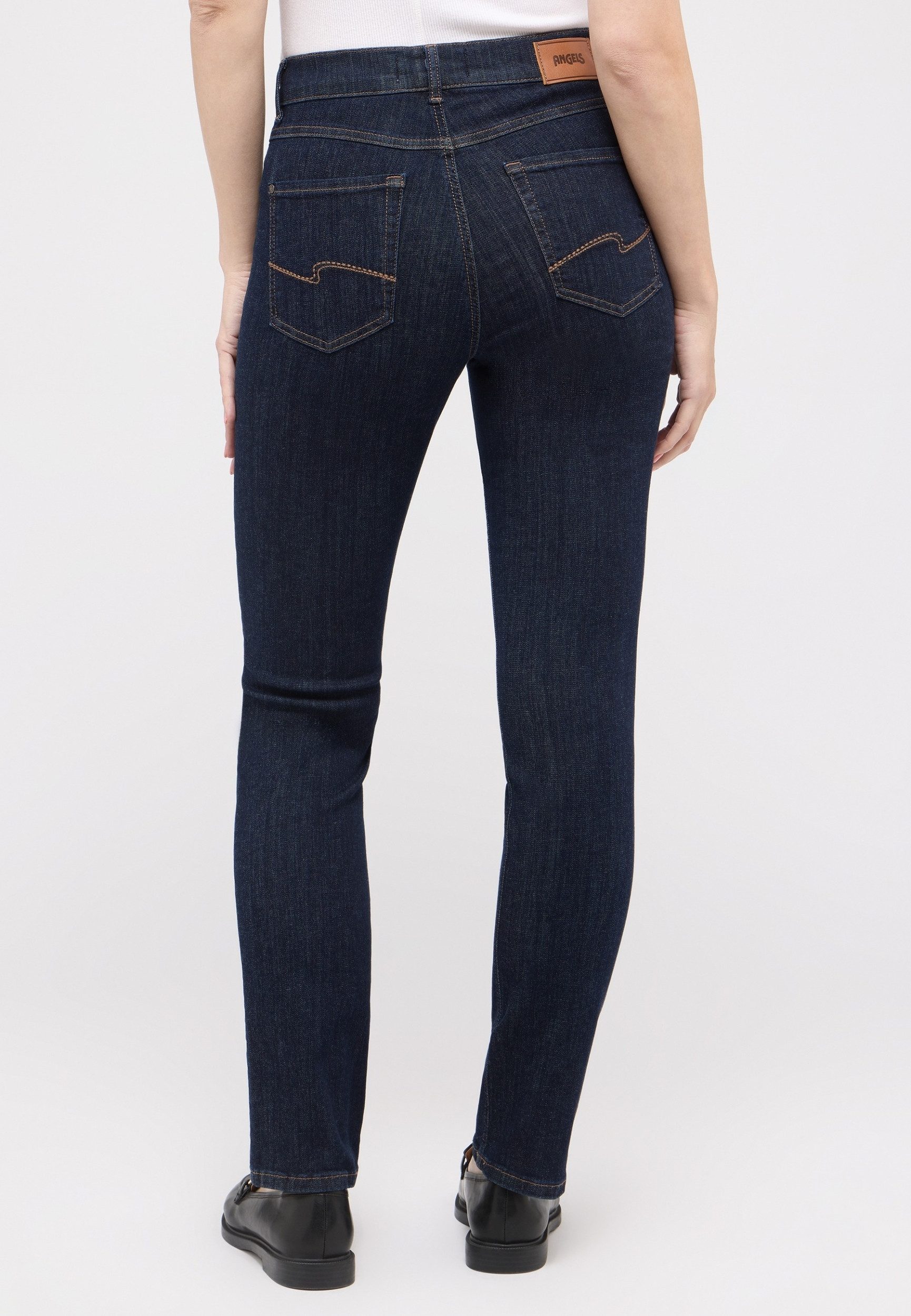 ANGELS Slim-fit-Jeans CICI - Bequeme Stretch-Jeans mit Used-Look & geradem Bein