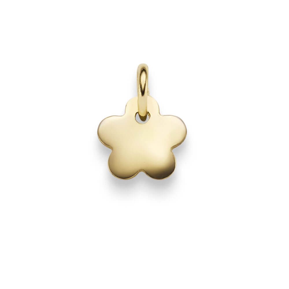 Schmuck Krone Kettenanhänger Anhänger Blume Blümchen 585 Gelbgold, Gold 585