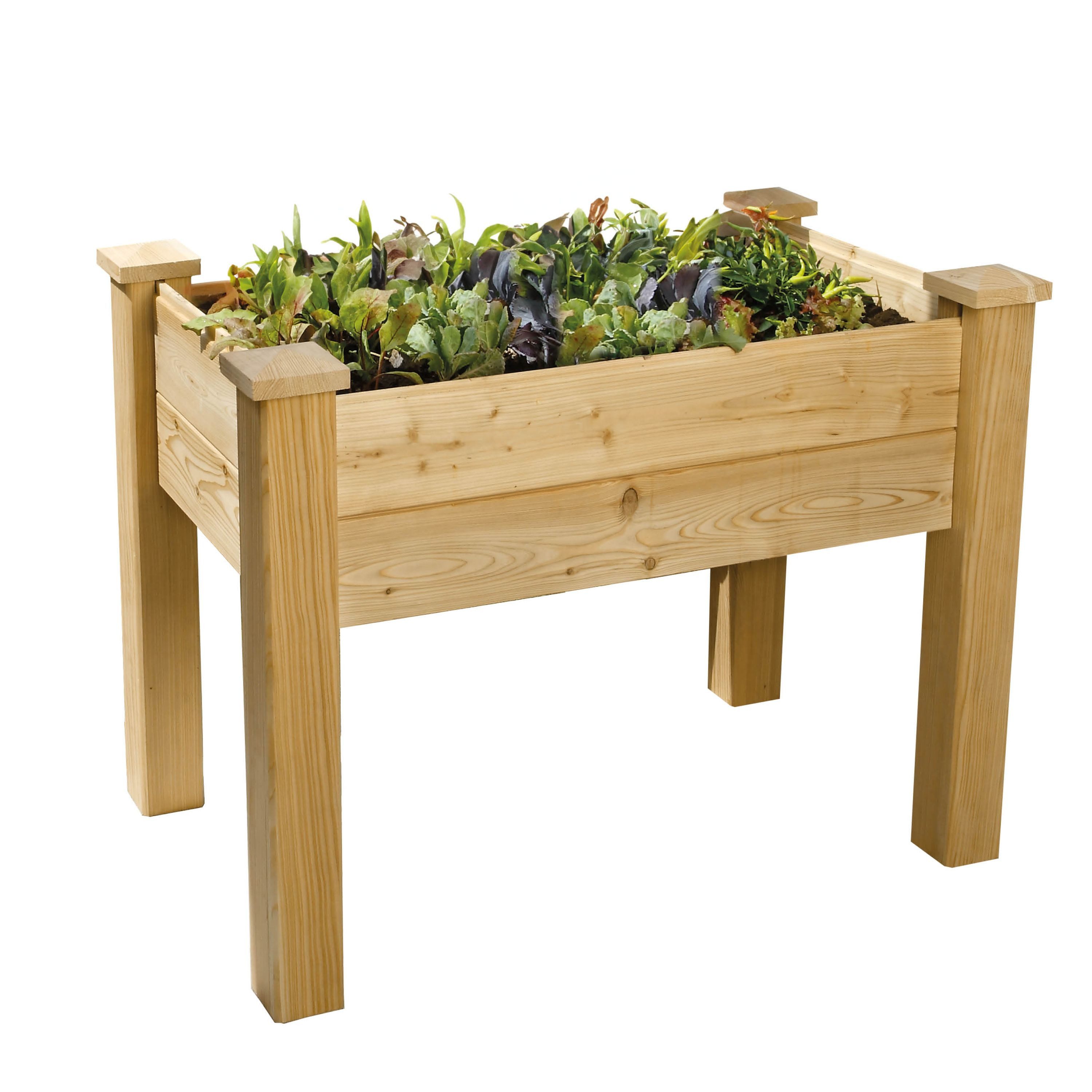 Bio Green Hochbeet Hochbeet Windsor aus Lärchenholz für Balkon L 100 x B 60 x H 75 cm