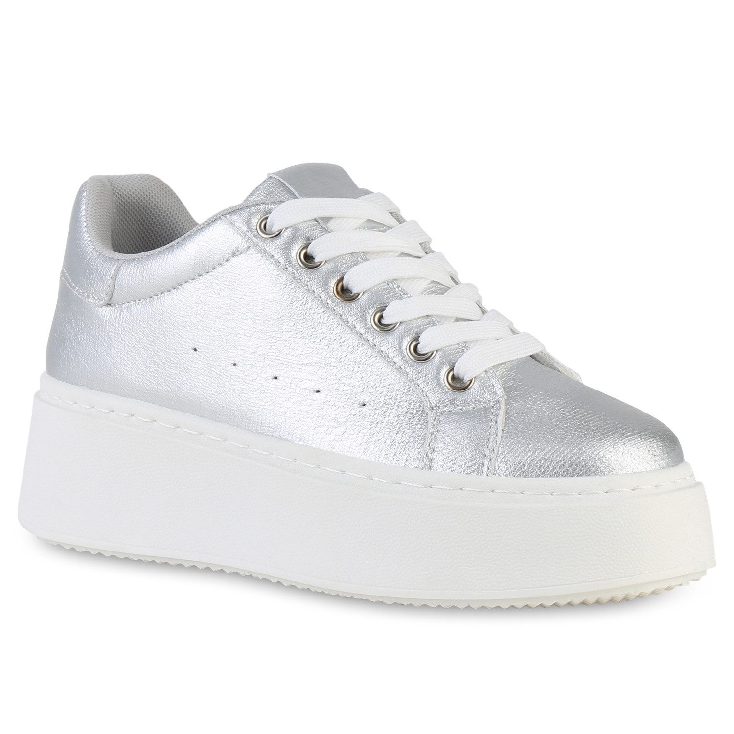 VAN HILL 840983 Plateausneaker Damen Plateau Sneaker Schnürer Wedges Freize günstig online kaufen