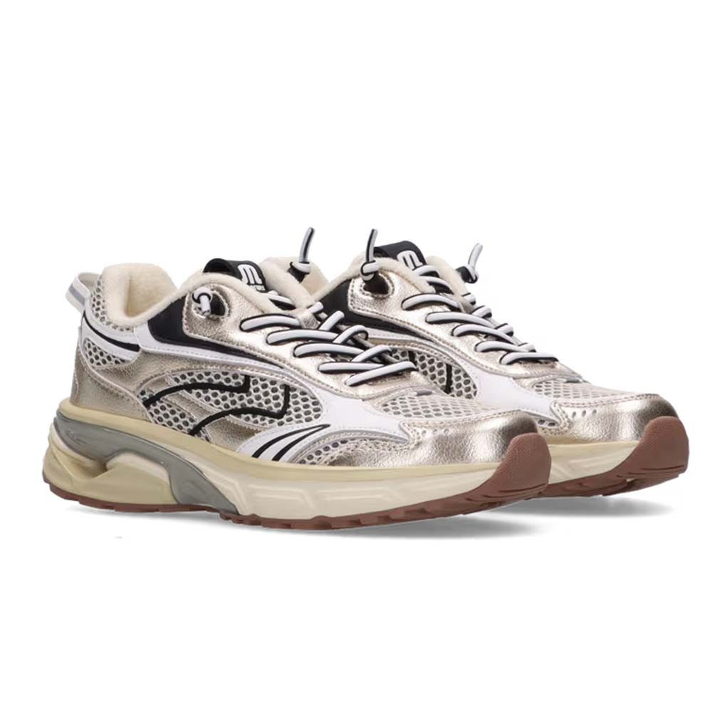 Maruti Riva Leather Gold Sneaker