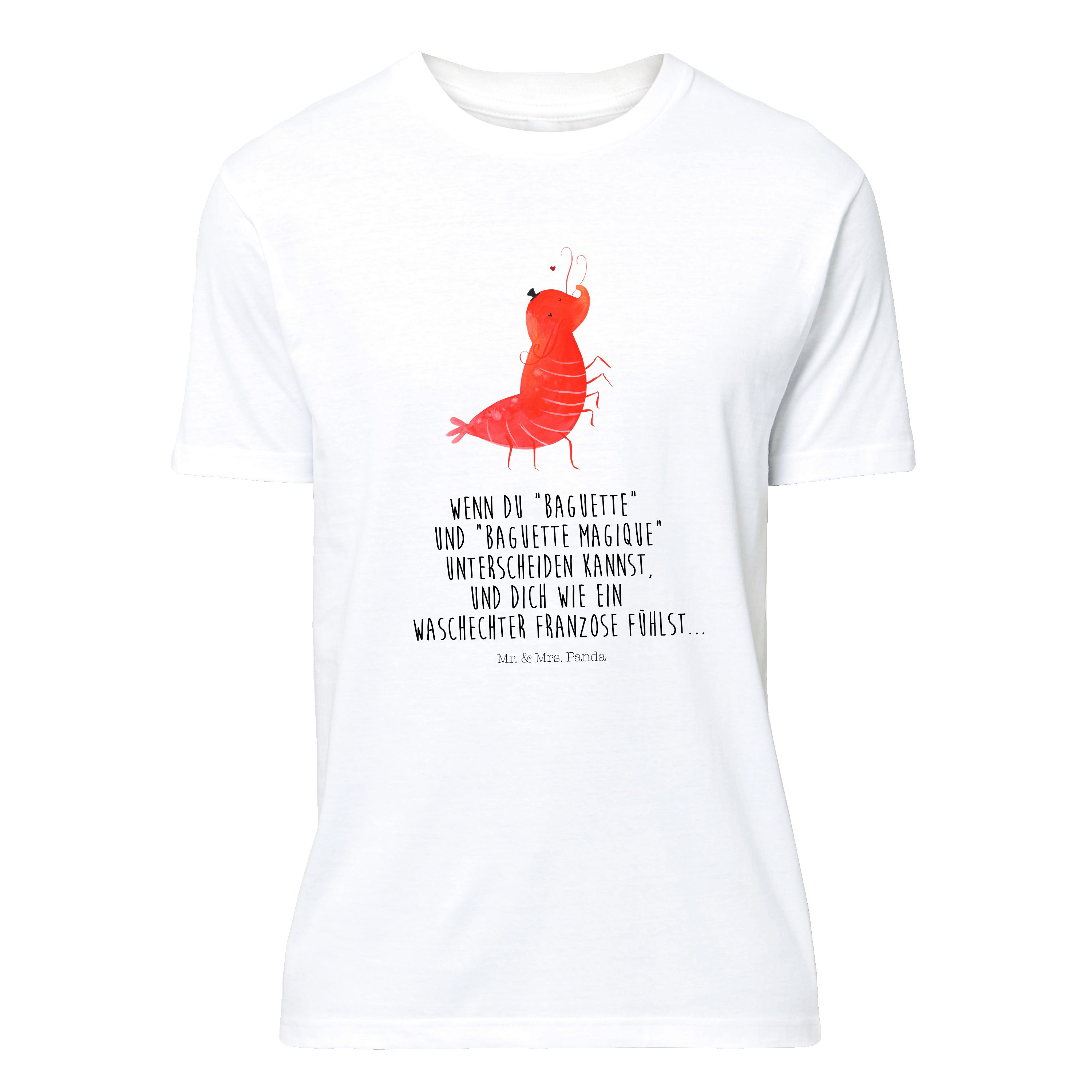 T-Shirt Garnele Franzose - Weiß - Shirt, T-Shirt