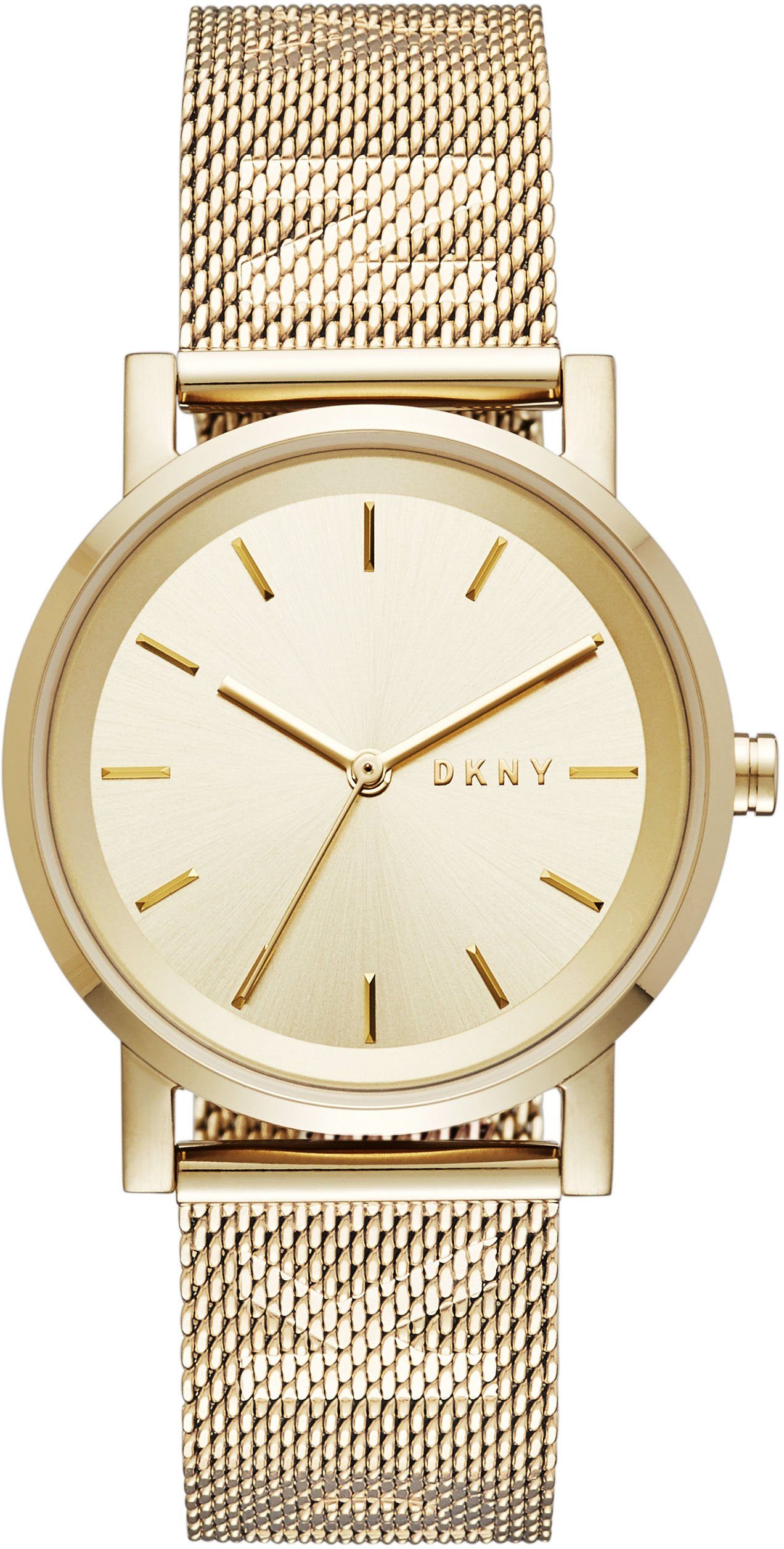 DKNY Quarzuhr NY2621, SOHO, Armbanduhr, Damenuhr, Edelstahlarmband