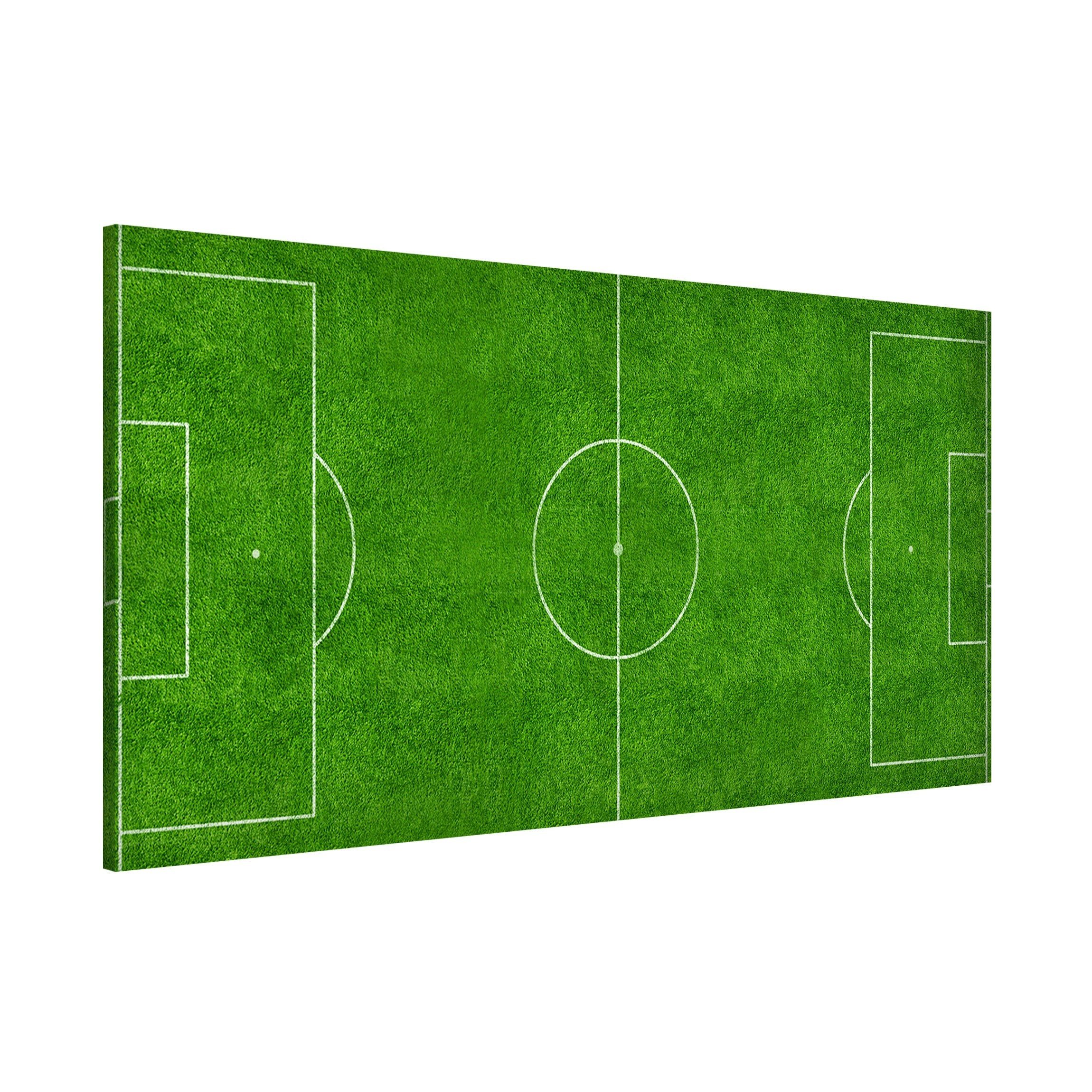 Bilderdepot24 Magnettafel Kinder deko Fußballfeld, (1-tlg., Magnetboard Pinnwand für die Wand - metallische Tafel für Magnete), Magnetwand groß mit Motiv Kinderzimmer Memoboard magnetisch Querformat