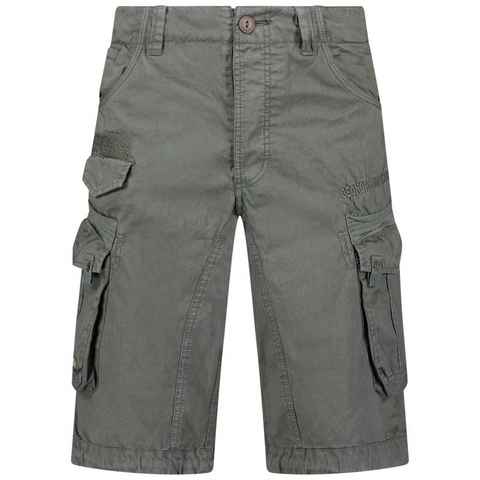 Geographical Norway Cargoshorts Herren kurze Hose Brpanoramique ANTHRACITE (Packung, 1-tlg) Mit Gürtel