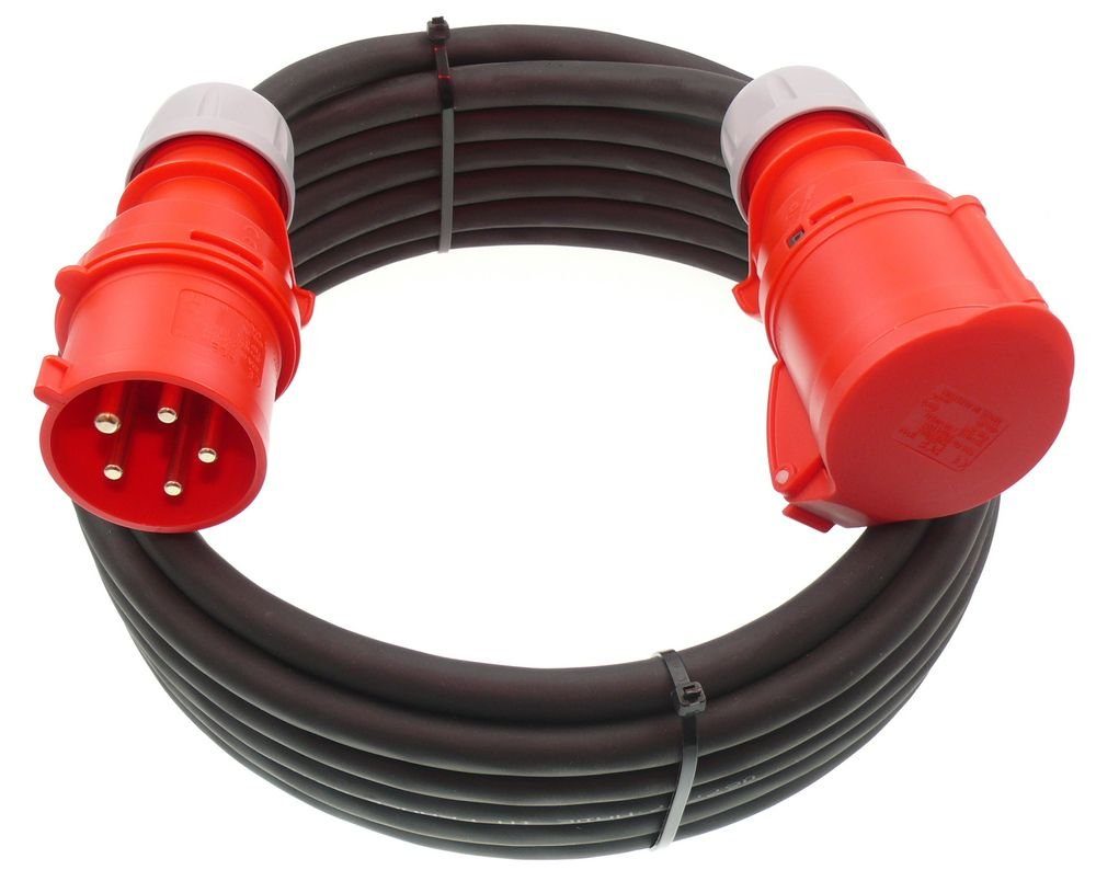 maxgo® CEE Starkstrom Verlängerung 32A 5G4 5x4 H07RN-F 20m Elektro-Kabel, (2000 cm)
