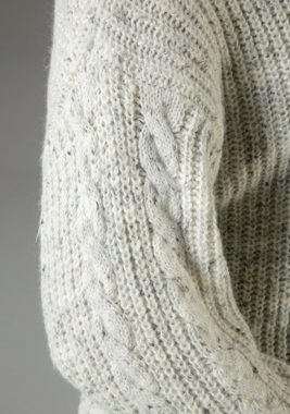 Aniston CASUAL Rollkragenpullover aus trendigem Melange-Garn