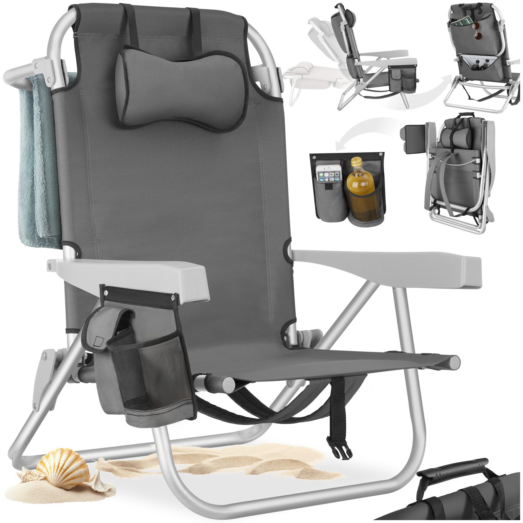 tectake Klappstuhl Strandstuhl (Set, 1 St), günstig online kaufen