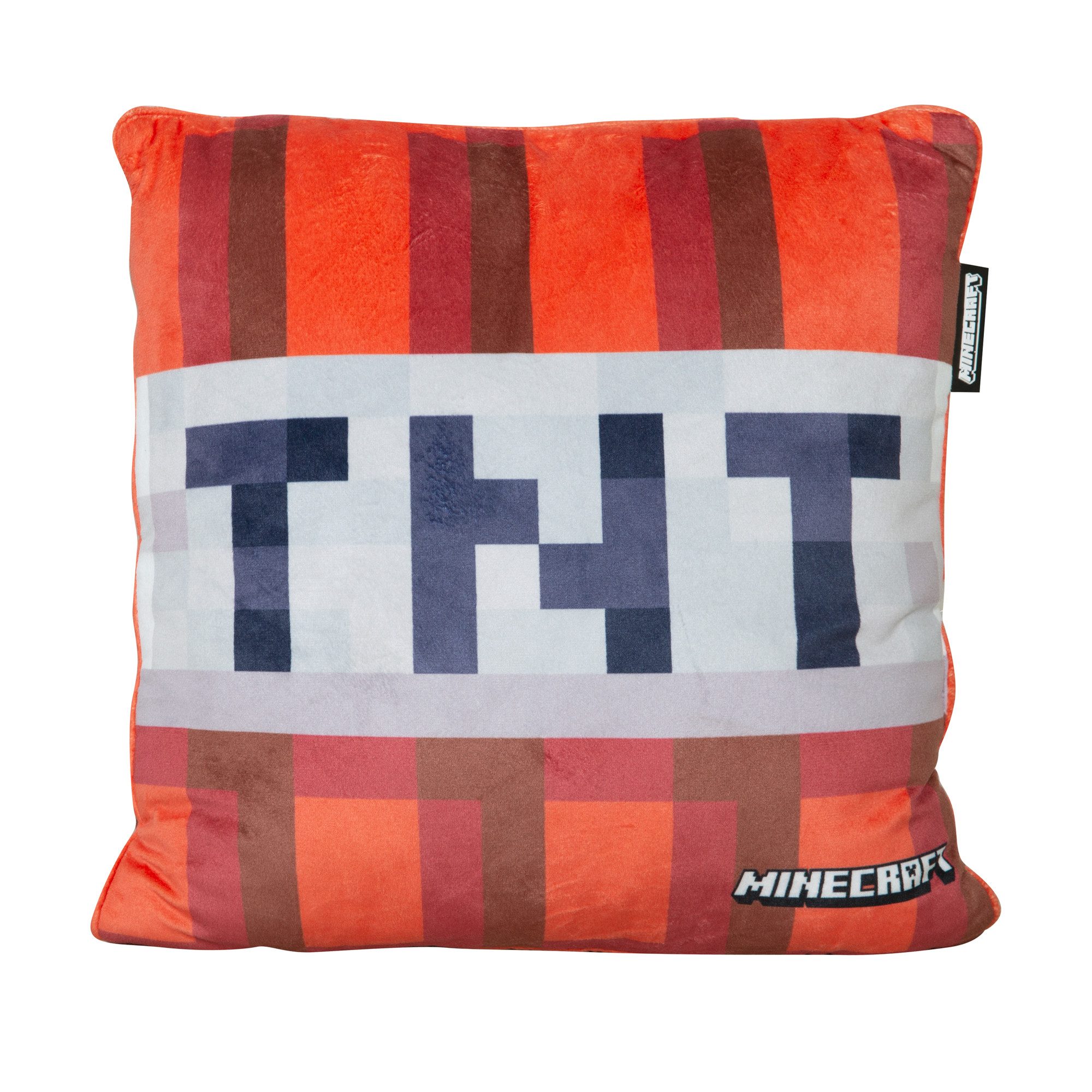 Minecraft Dekokissen 38 x 38 cm aus Samt - in TNT oder Creeper Design, Kissen inklusive Füllung - Geschenk für Minecraft Fans