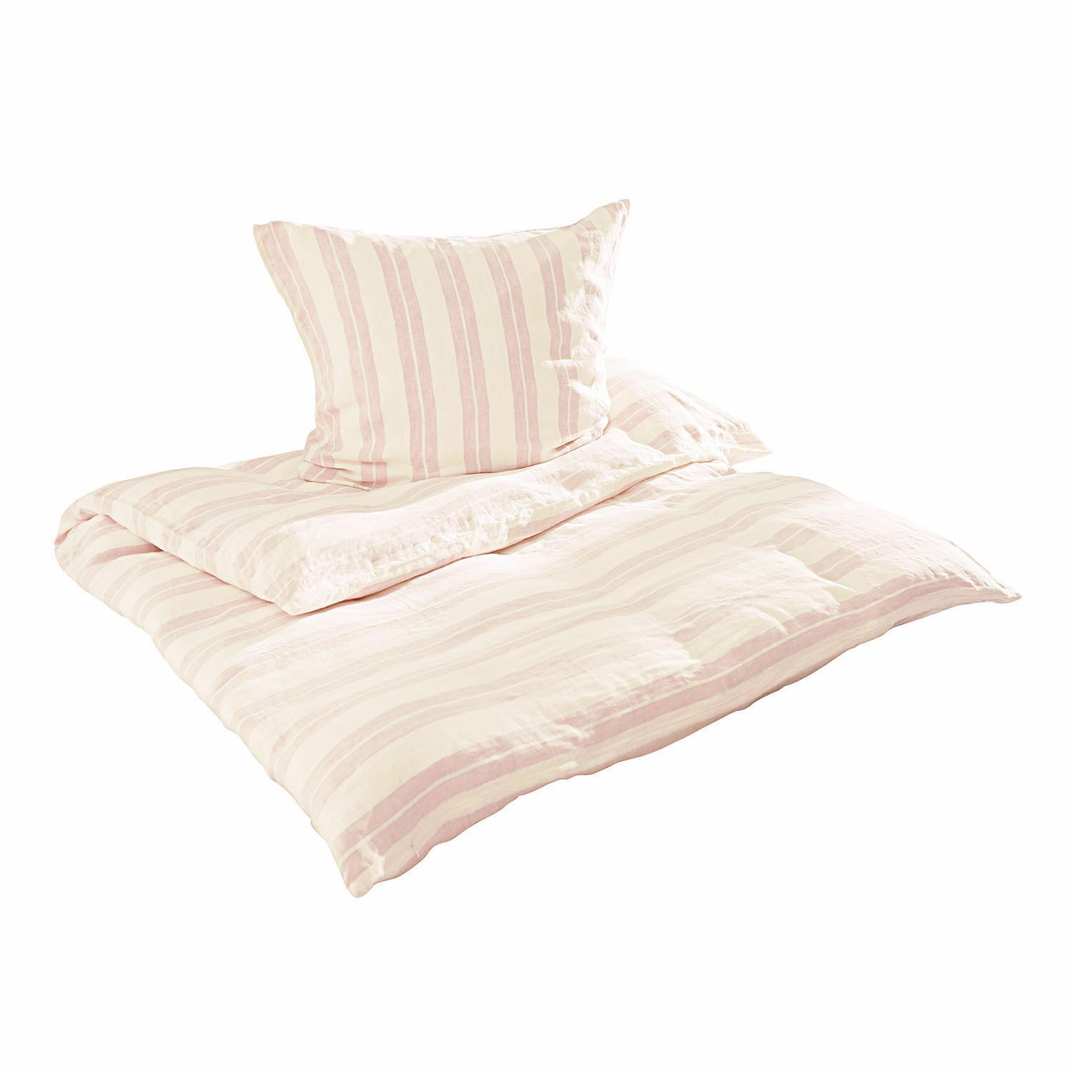 Mirabeau Bettwäsche Bettwäsche Dordogne rosa/creme, 100% Leinen