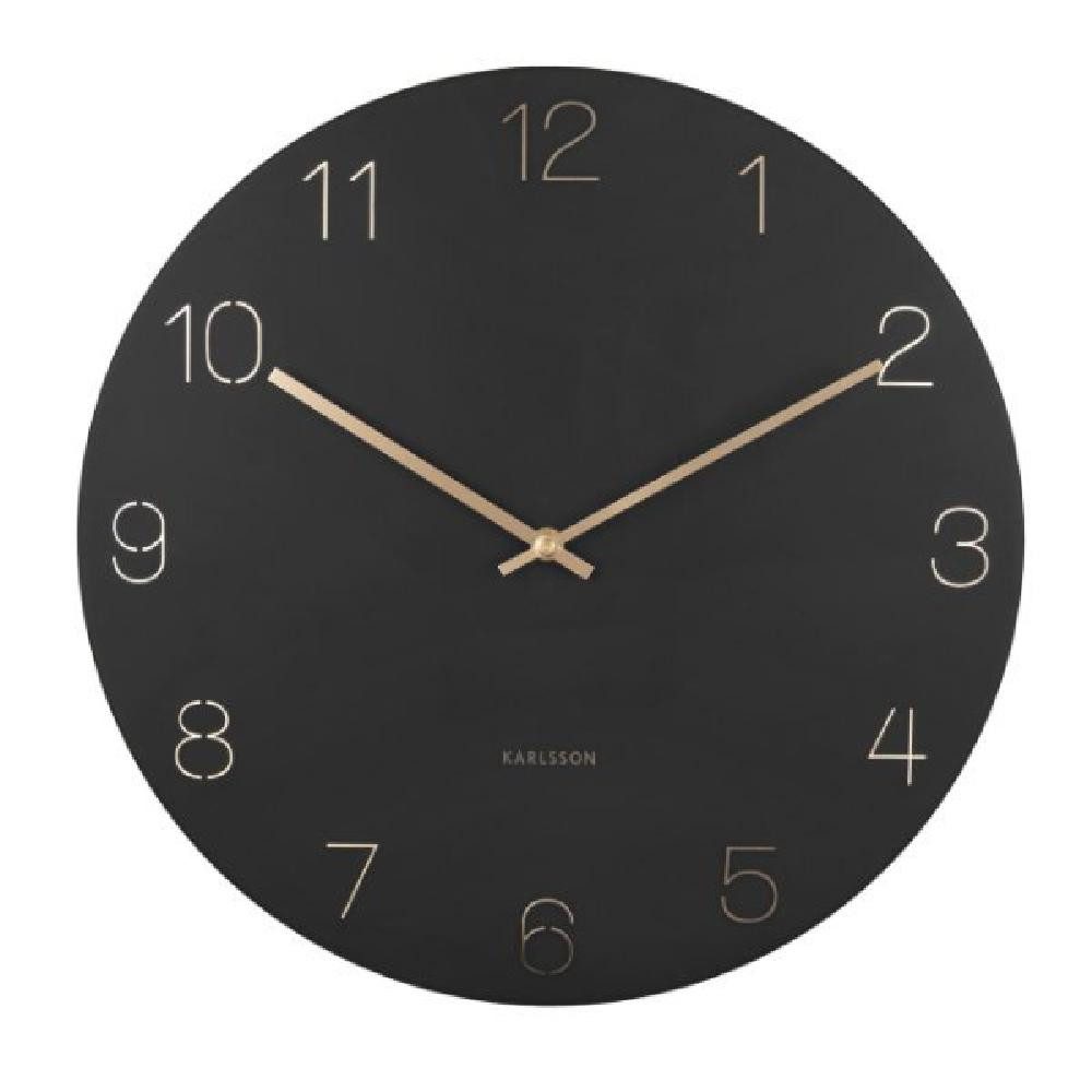 Karlsson Uhr Wanduhr Charm Engraved Numbers Schwarz (40cm)