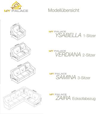 Sofahusse My Palace elastischer Sofabezug mit rutschfesten Schaumstoffstreifen Sofaüberwurf Sesselbezug Couchcover Sofahusse mit elastischem Bund, My Palace, elastisch & strapazierfähig