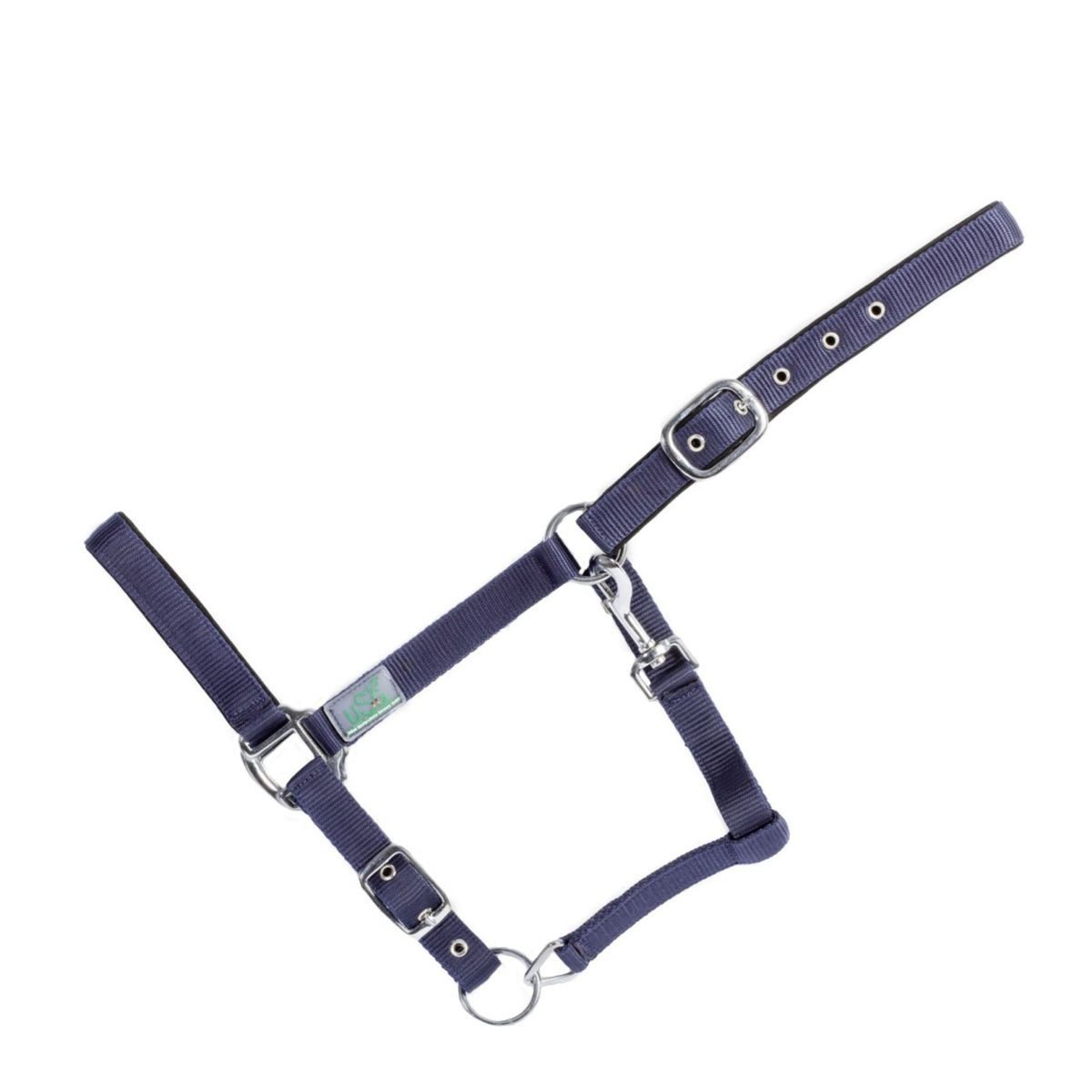 USG Halfter Halfter Pferd Warmblut full gepolstert einfarbig dunkelblau, Polyester, Metall, gepolstert