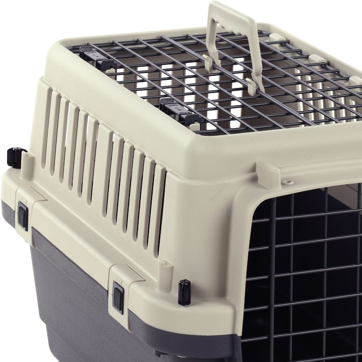 Flamingo Tiertransportbox Transportkäfig Neto grau für Katzen