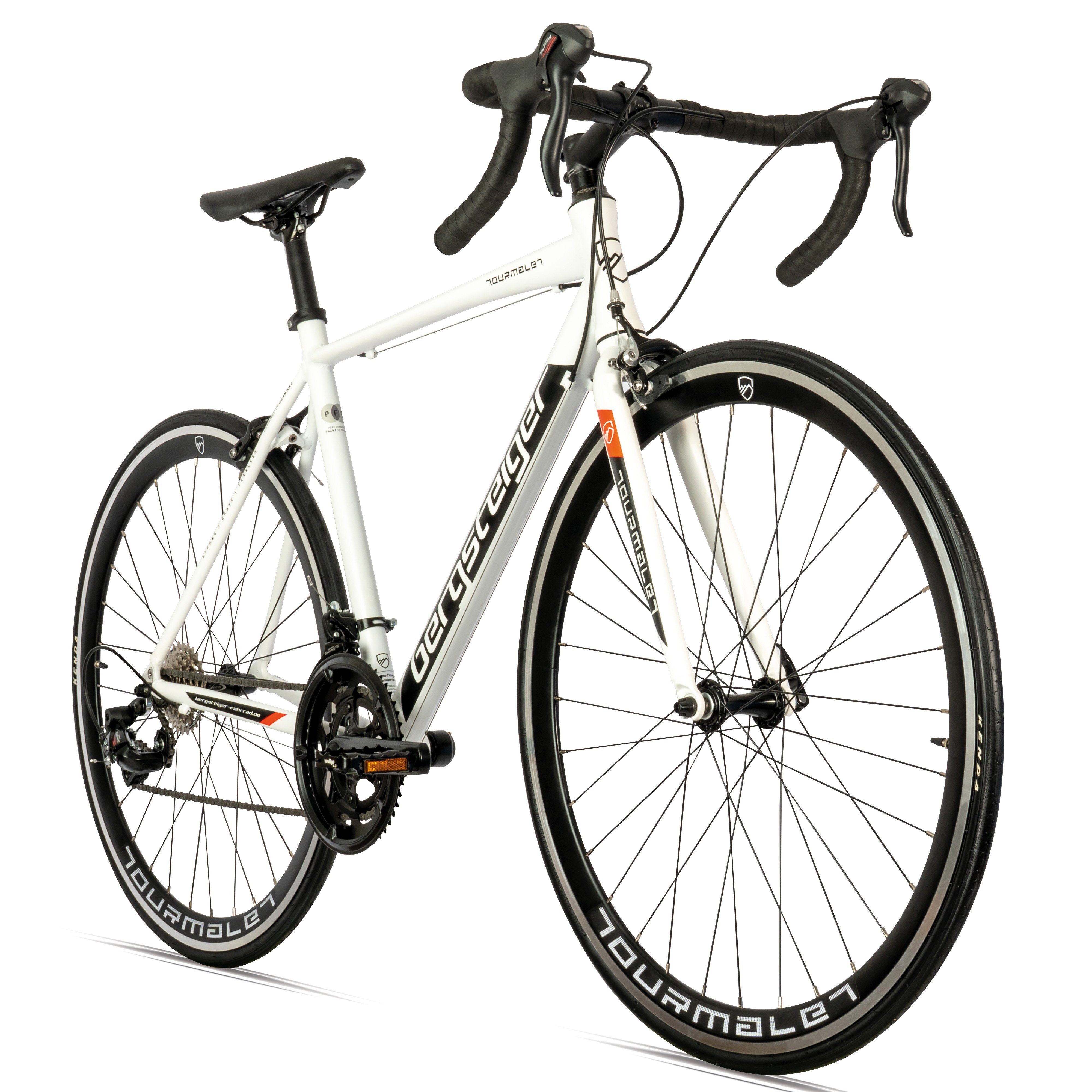 bergsteiger Rennrad Tourmalet 28 Zoll, Alu Gravelbike 14 Gang-Schaltung, Damen, Herren, 14 Gang, Kettenschaltung, Felgenbremse, Gewicht nur 11 kg
