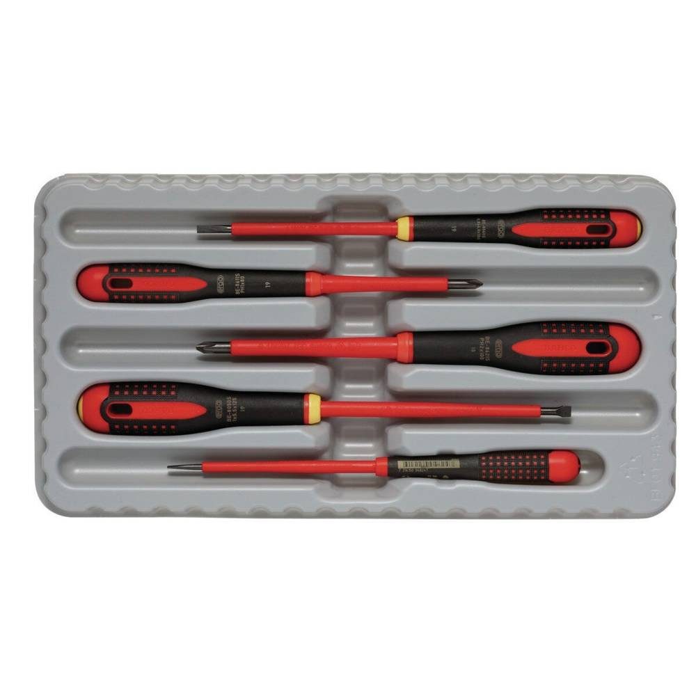 BAHCO Schraubendreher Schraubendreher-Satz,isoliert, 5-Tlg, Schlitz+Ph BE-9881S