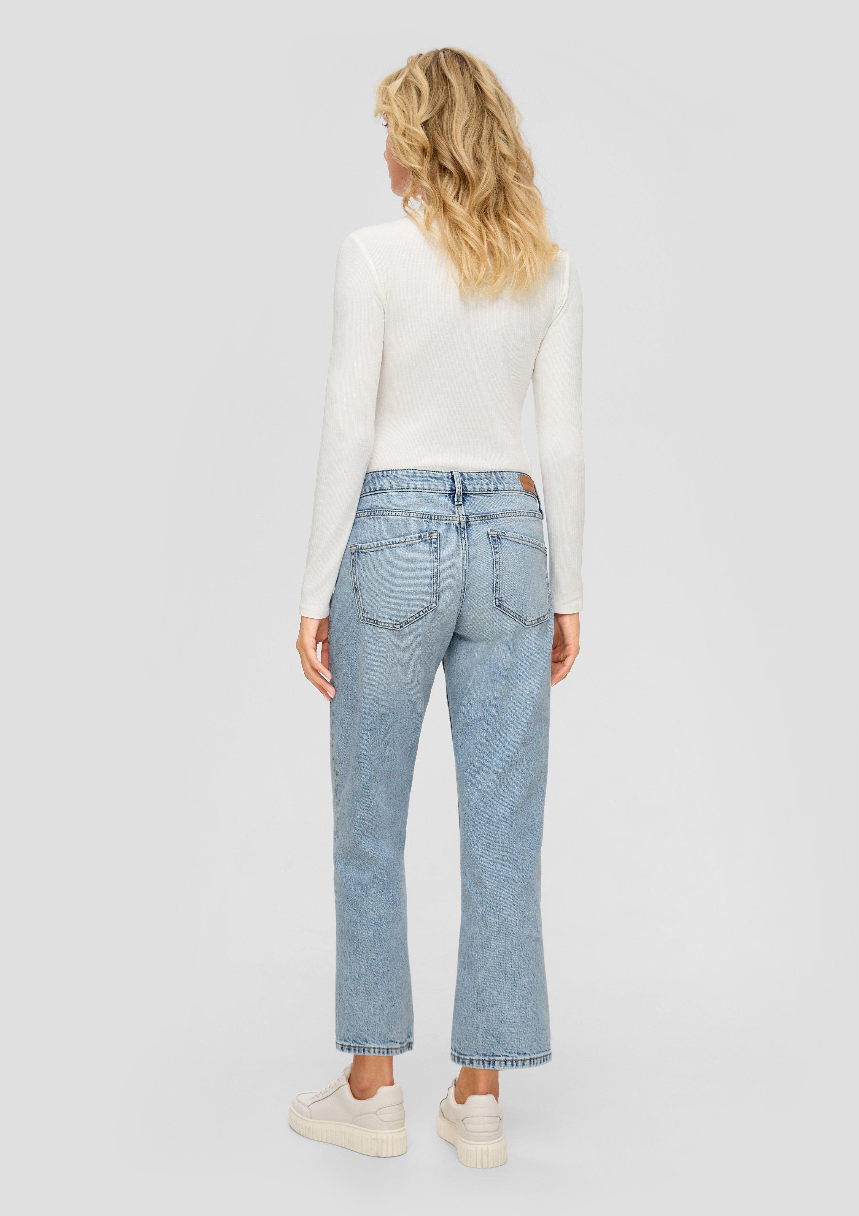 Leg Rise / Cropped-Jeans Straight Mid Fit Regular 7/8-Jeans / Waschung Karolin s.Oliver /