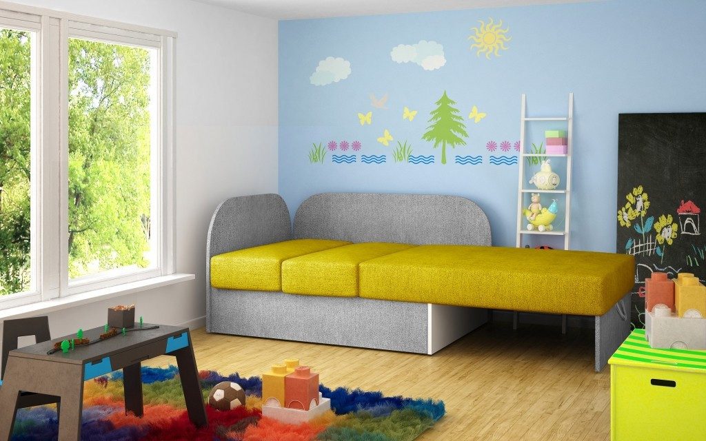 Xlmoebel Schlafsofa Kindersofa Ecksofa mit Schlaffunktion und Bettkasten, Schlafsofa 1 Teile, Made in Europa