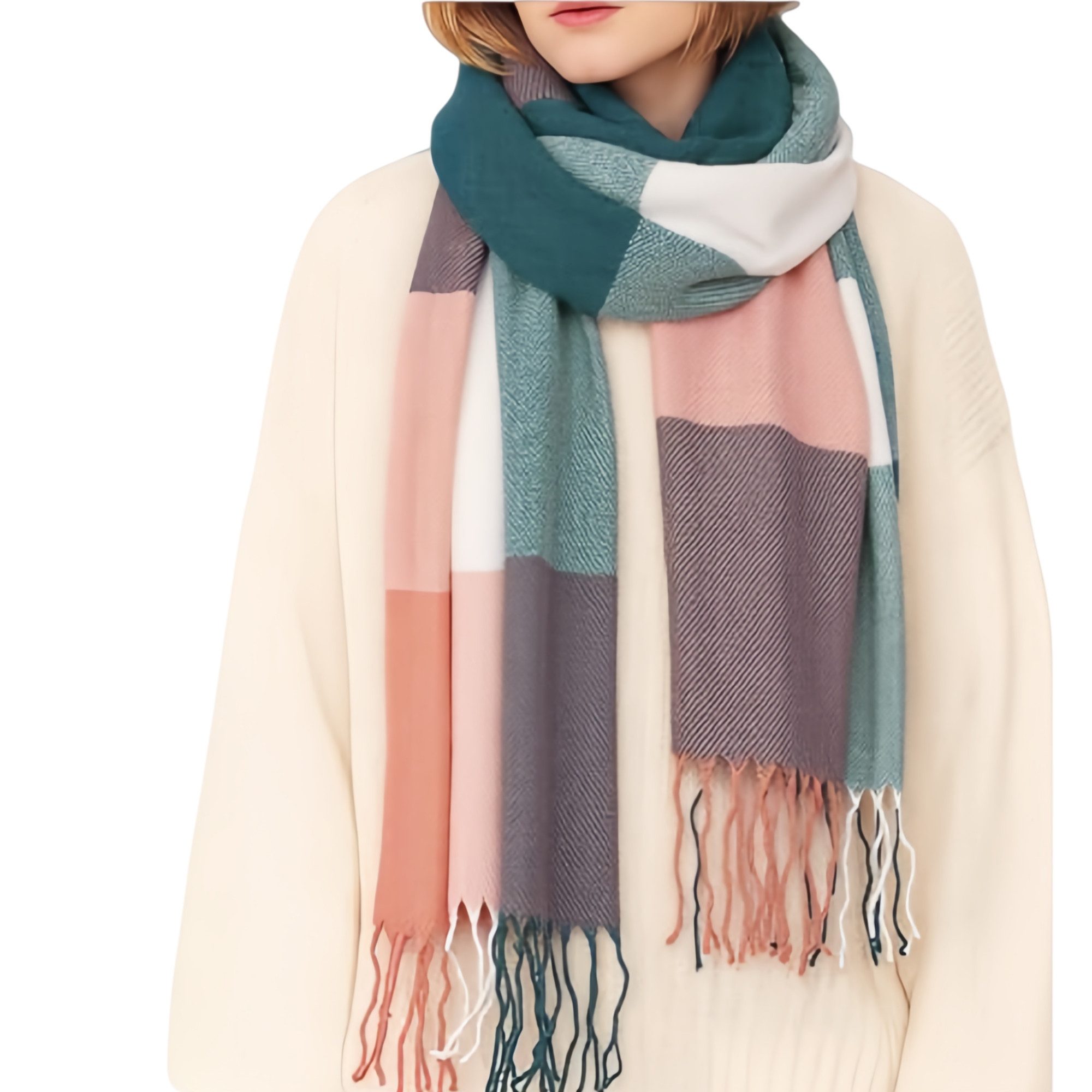FOUORTUNATE-BEE Modeschal Damen Winterkaroschal, warmer Schal & Stola für H günstig online kaufen
