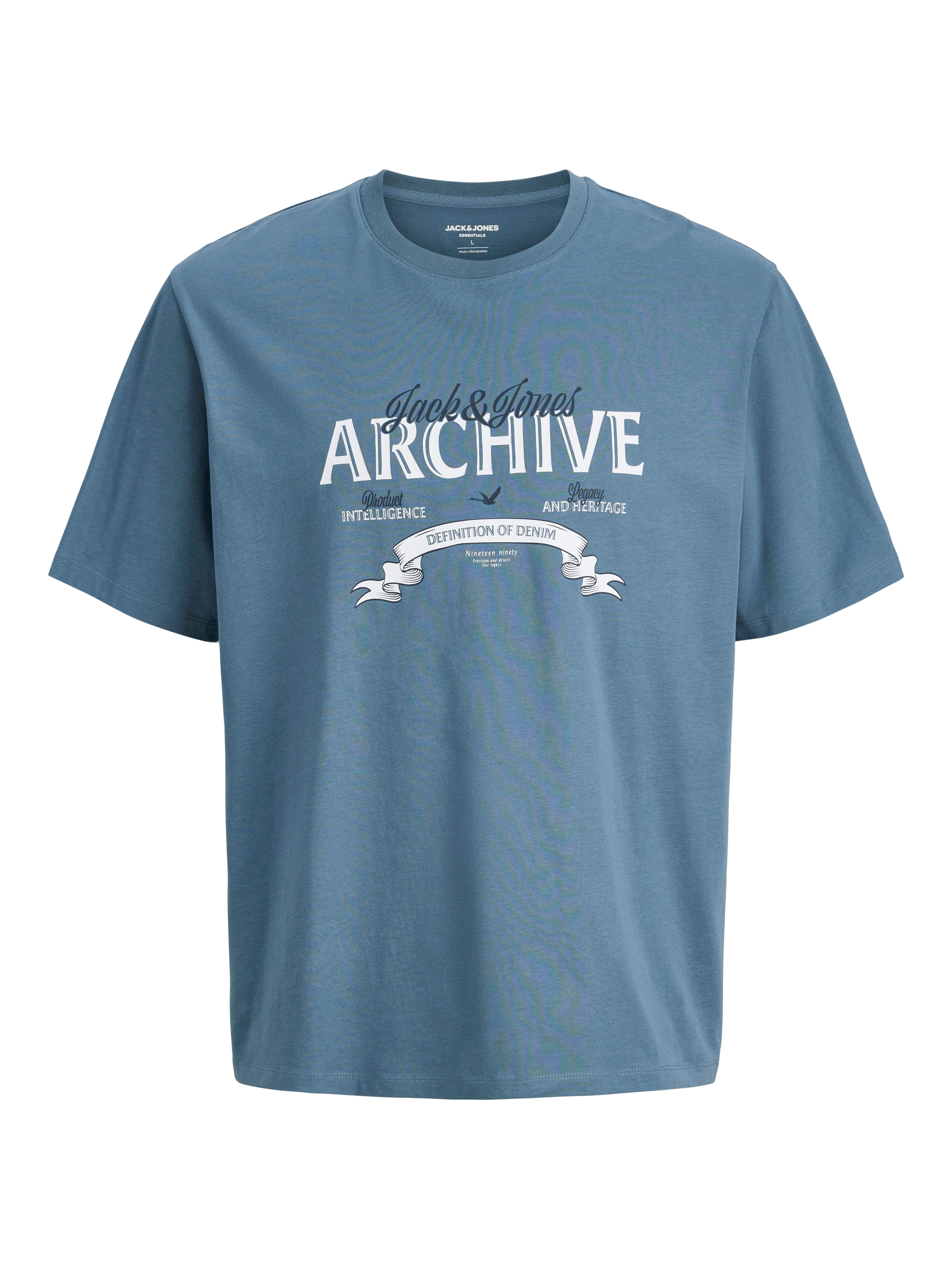 Jack & Jones Rundhalsshirt JJEDOVER DENIM TEE SS O-NECK SN mit Logobranding – Bild 5 von 5