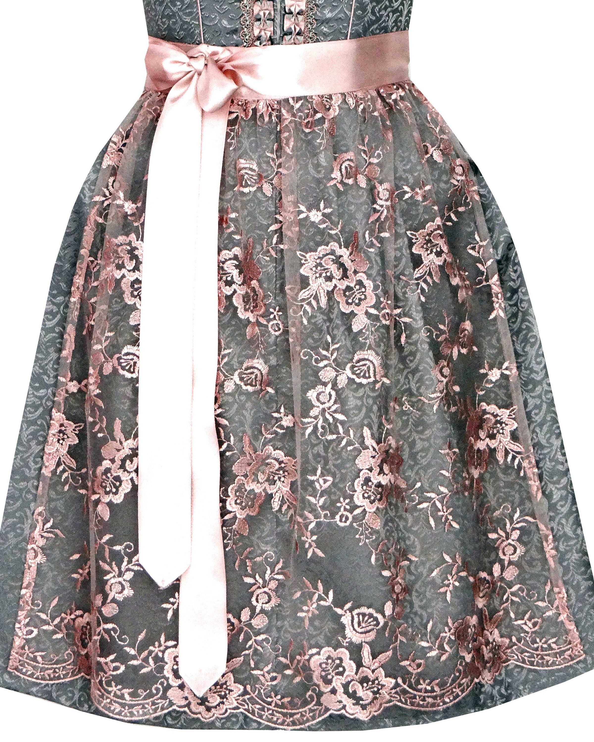 Alpenmärchen Dirndl Dirndl Marlies in Grau und Altrosa - ALM779
