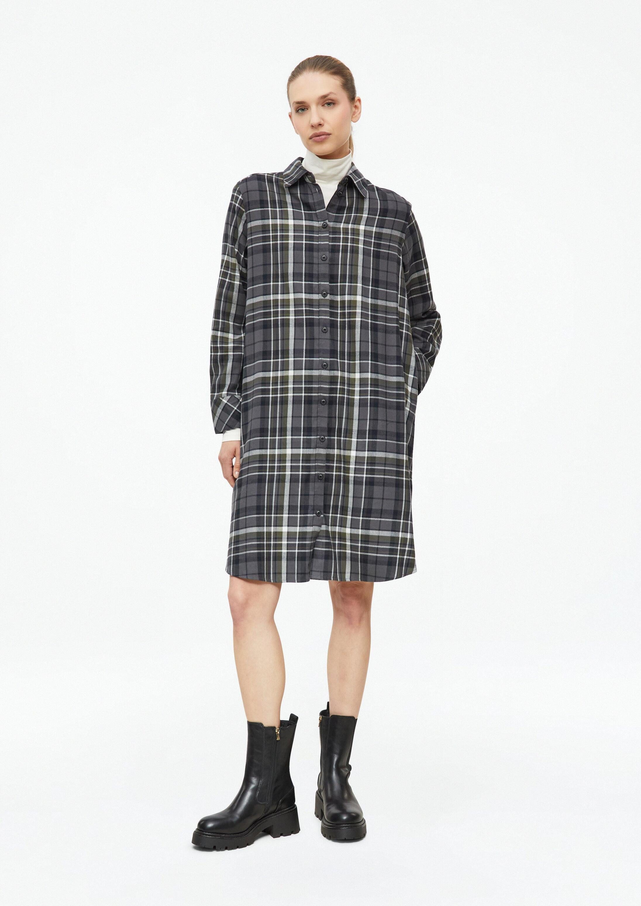 s.Oliver Minikleid Kleid Flanellkleid mit Karomuster und Eingrifftaschen