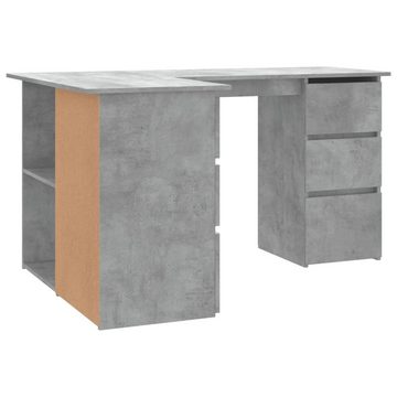 vidaXL Schreibtisch Eckschreibtisch Betongrau 145x100x76 cm Holzwerkstoff