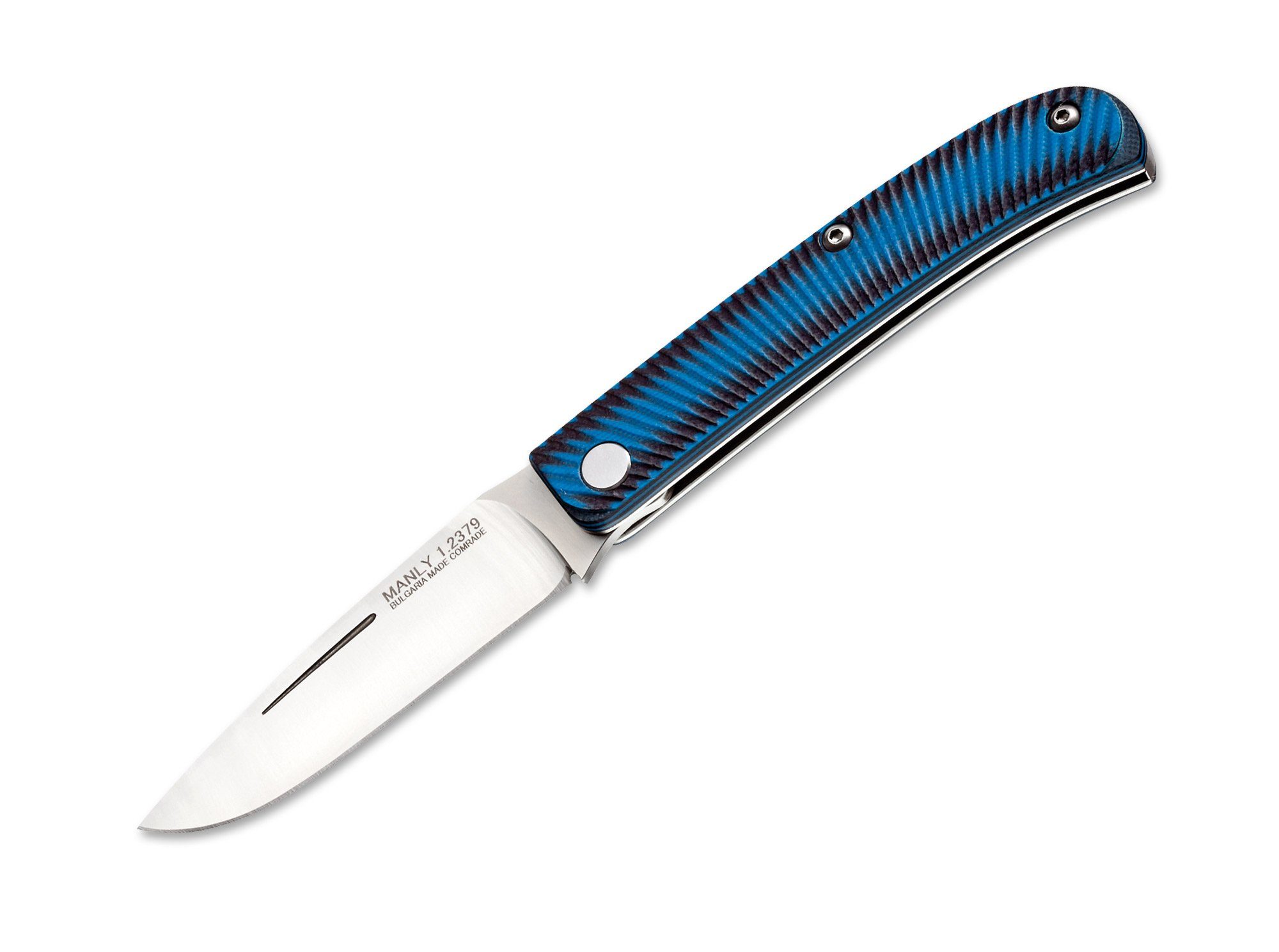 Clip D2 Messer Slipjoint Manly Comrade Taschenmesser Black/Blue