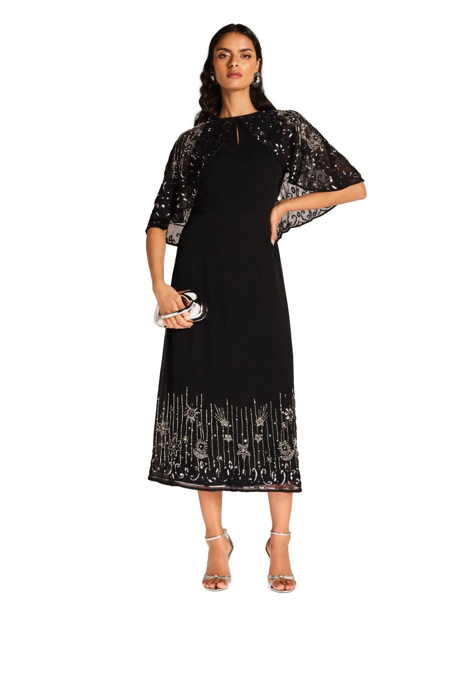 Love & Roses Midikleid Love & Roses Midaxi-Kleid mit Cape, Petite (1-tlg) günstig online kaufen