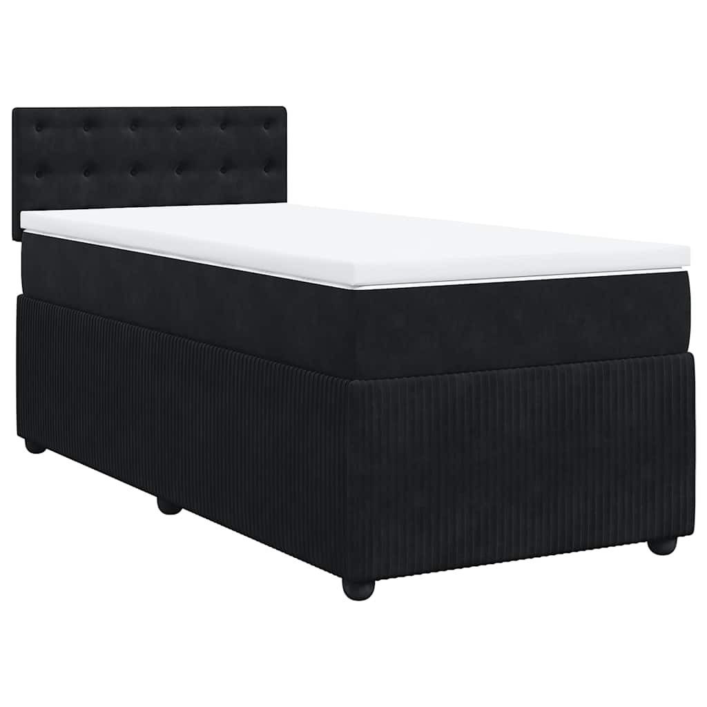 vidaXL Bett Boxspringbett mit Matratze Schwarz günstig online kaufen
