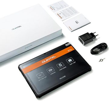 OUKITEL 14 GB RAM 10000mAh Akku IP68 Wasserdicht GPS/OTG Tablet (10,1", 256 GB, Android 13, Dual SIM/5G-WiFi, Leistungsstarkes Multifunktionsgerät für mobile Vielseitigkeit)